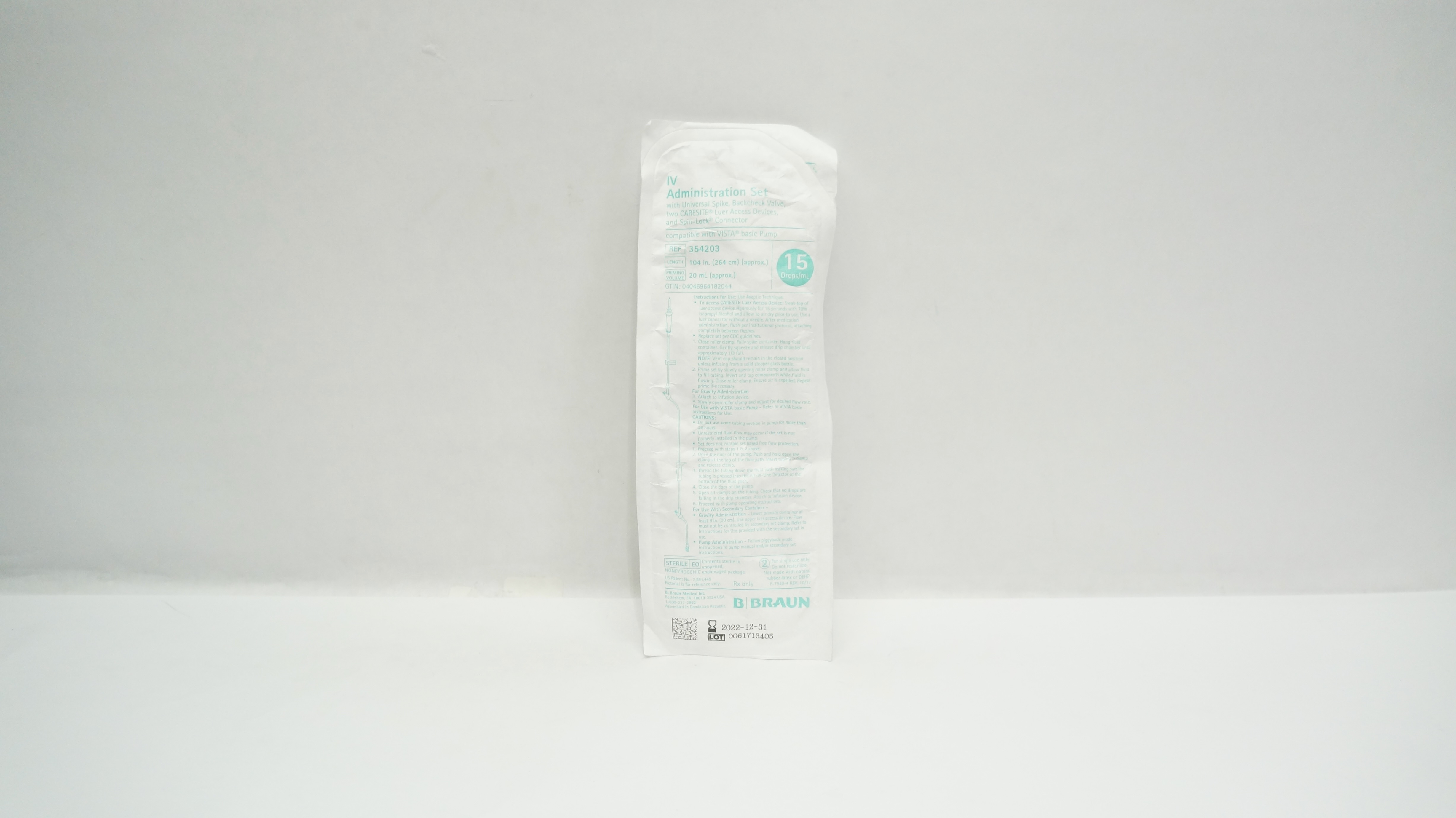 Braun 354203 IV Administration Set 15 Drops/mL 20ml x 104inch (Approx.) (x)