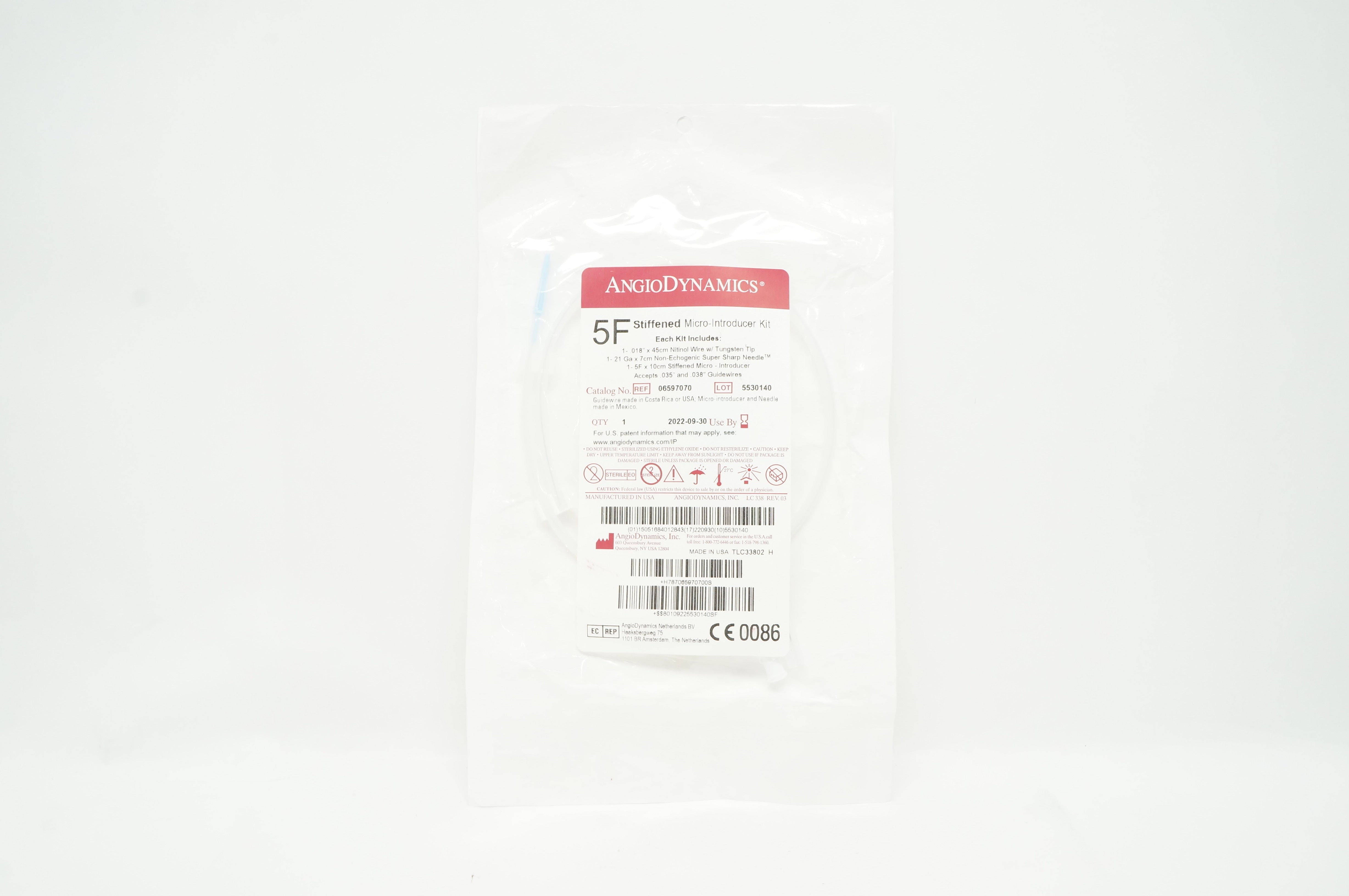 AngioDynamics 06597070 Stiffened Micro-Introducer Kit 5F