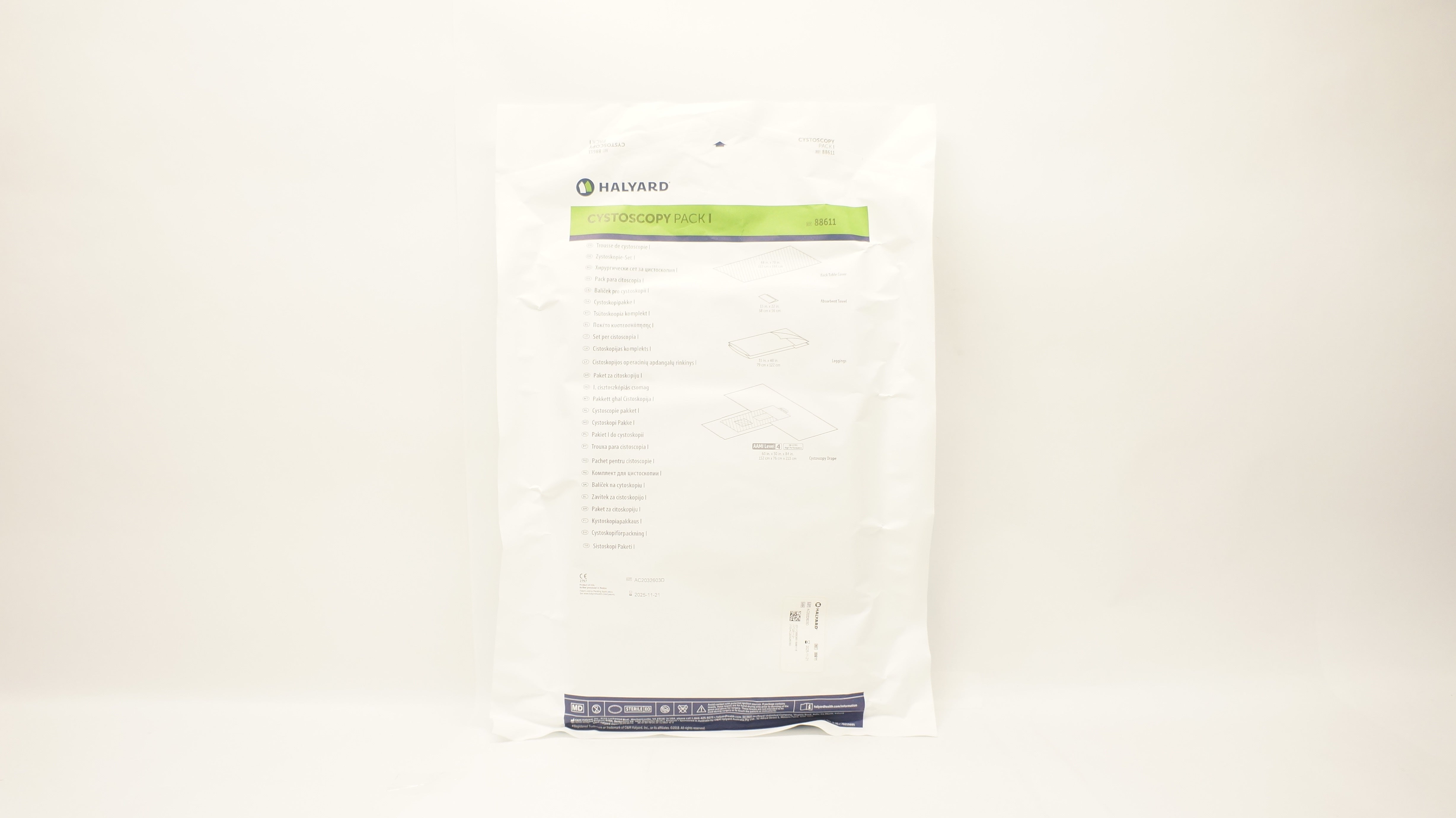 Halyard 88611 Cystoscopy Pack I 15 x 22in.,31 x 48in.,44 x 78in.,60 x 30 x 84in.