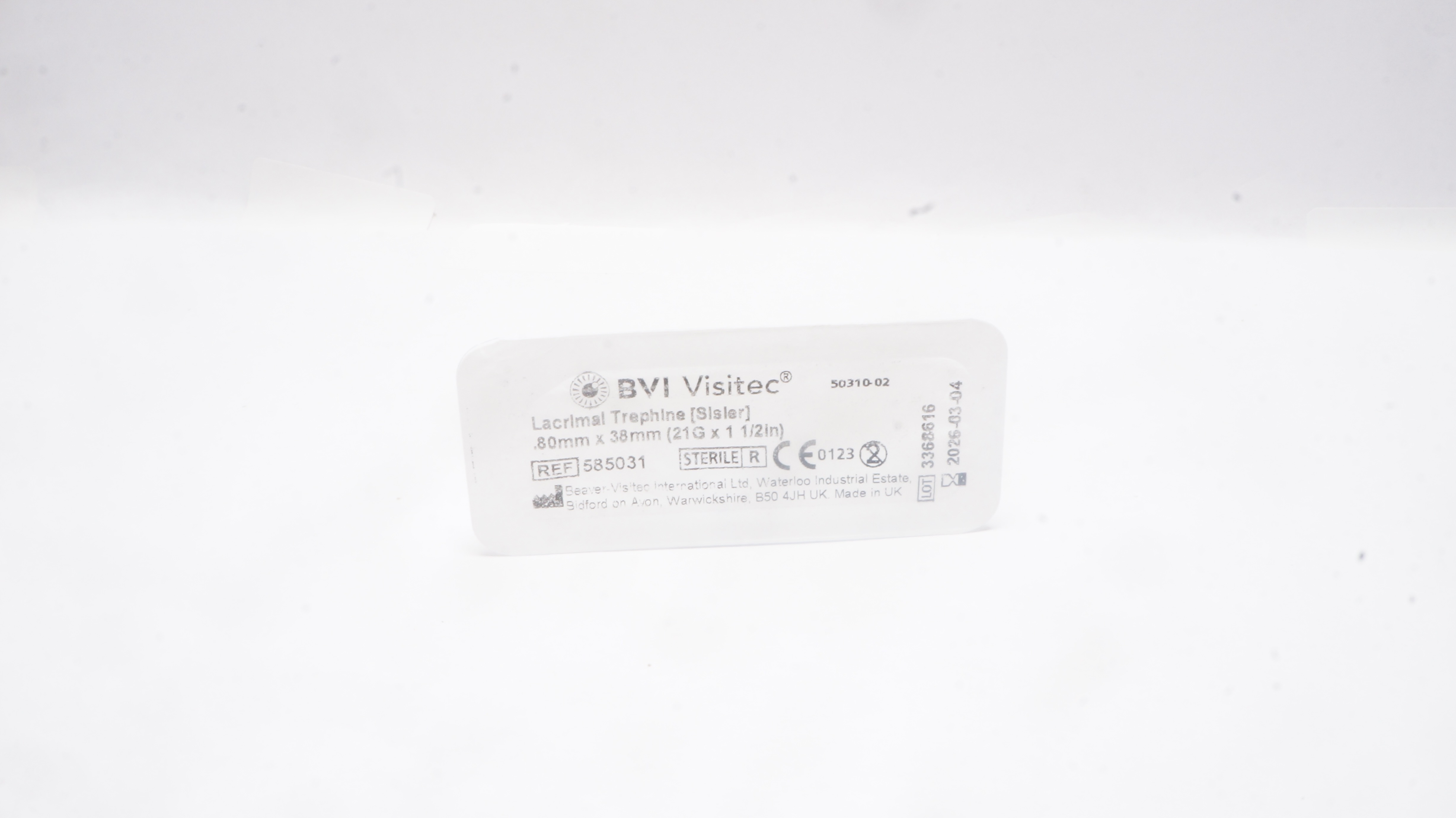 BVI 585031 Beaver Visitec Lacrimal Trephine  21G x 1-1/2inch