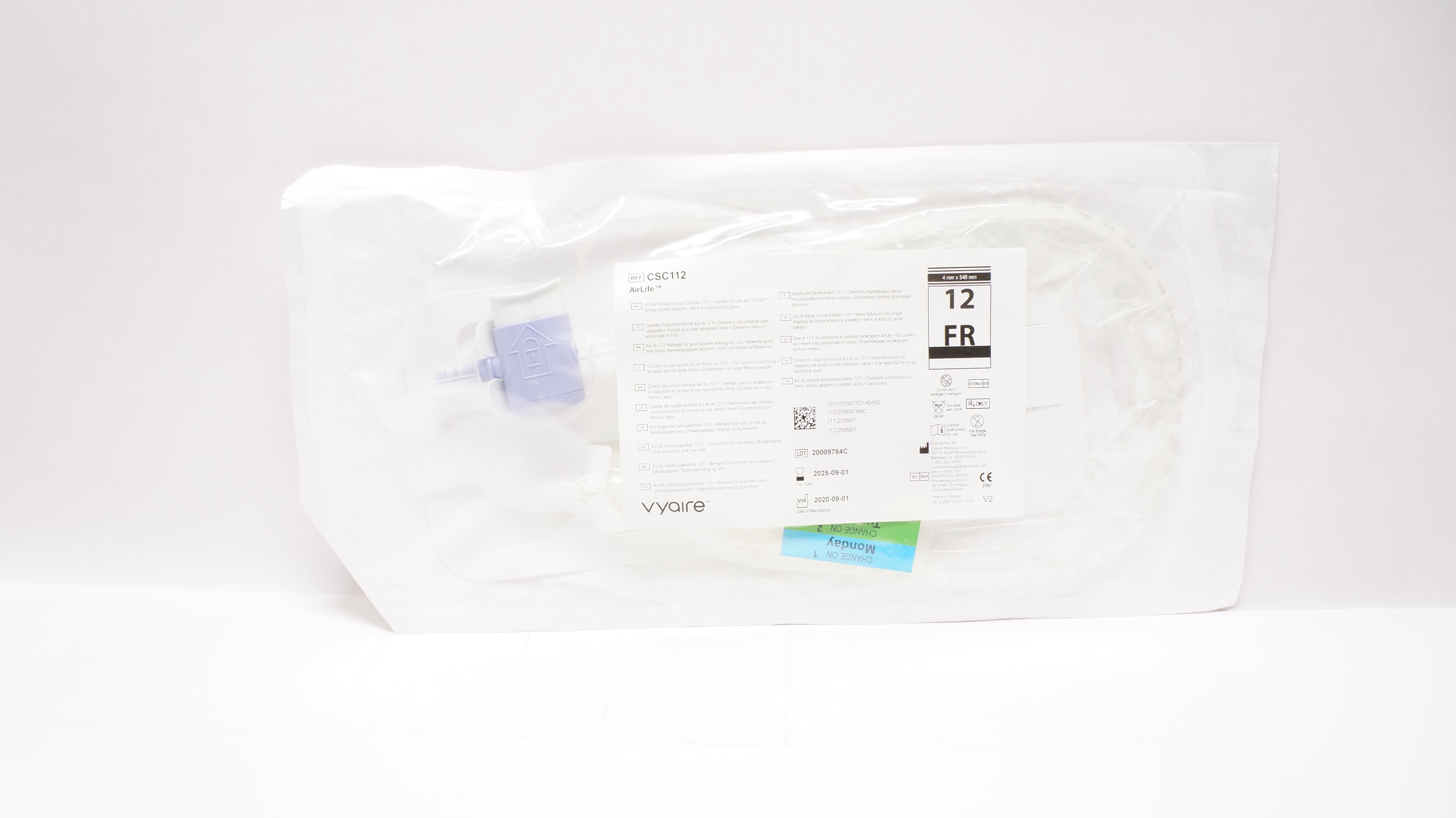 Vyaire CSC112 AirLife Closed Suction Cath. 12Fr.