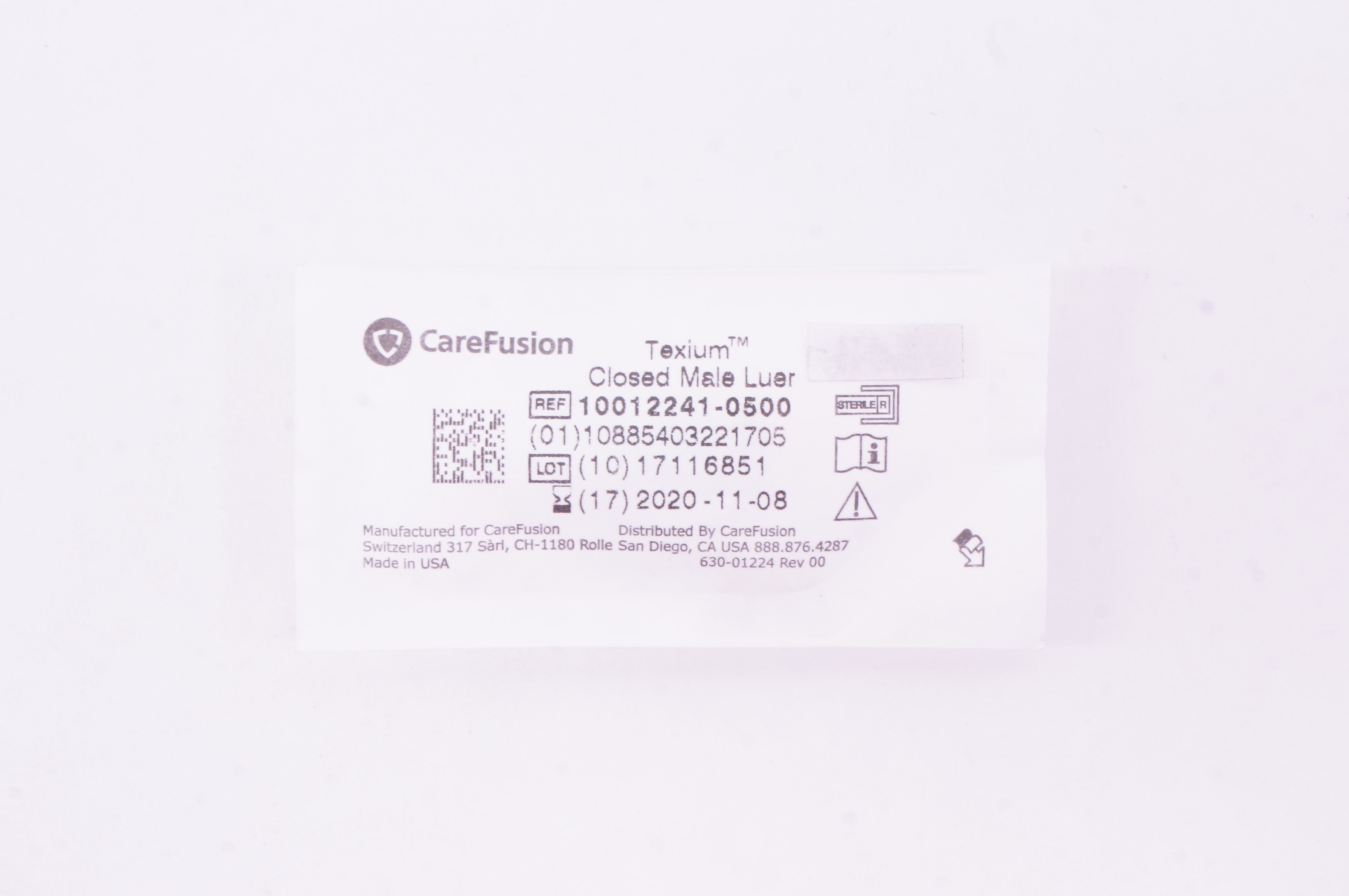 CareFusion 10012241-0500 Texium Closed Male Luer (x)