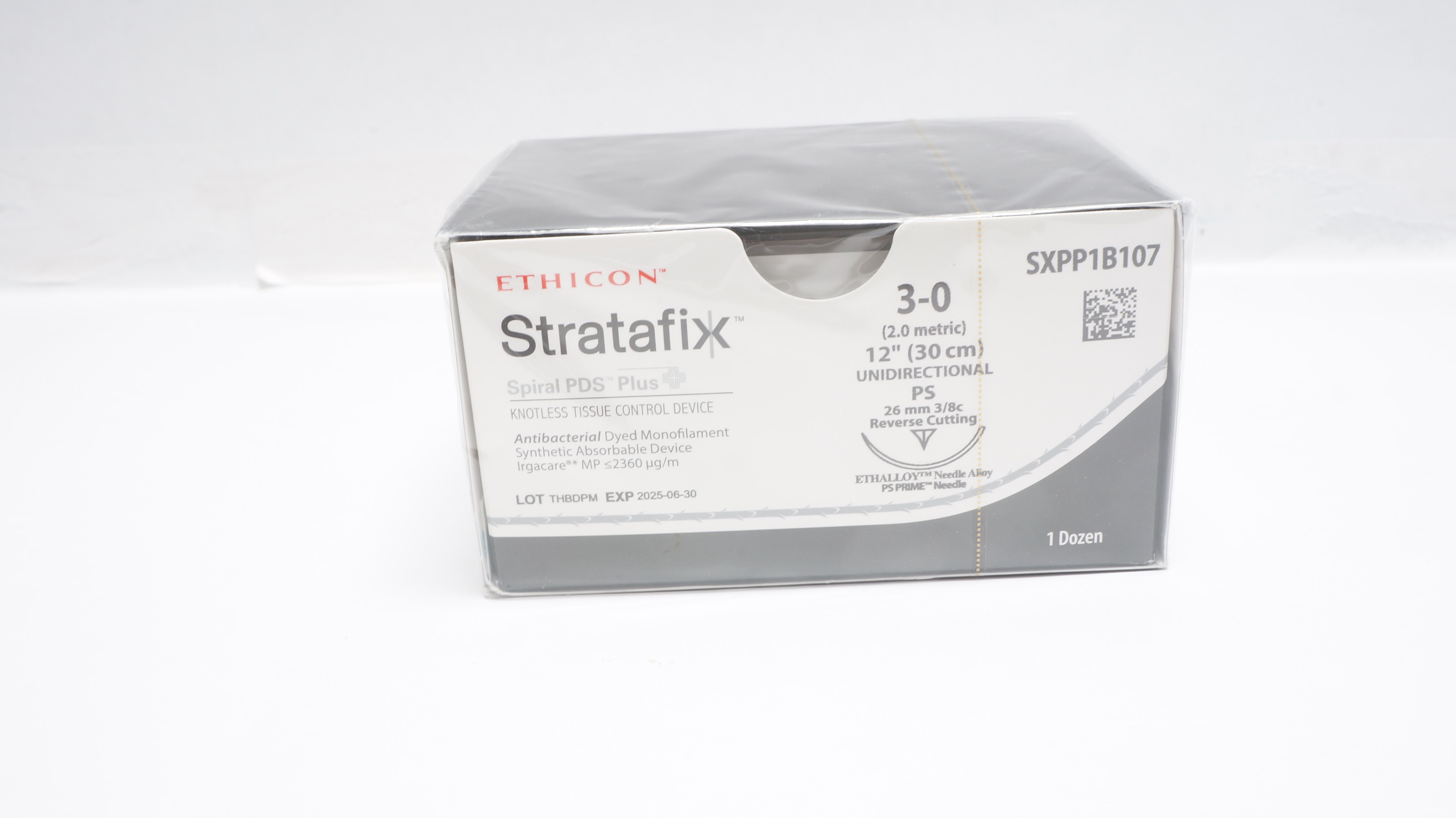 Ethicon SXPP1B107 Stratafix 3-0 Unidirectional 12in PS 26mm 3/8 R.C. - Box of 12