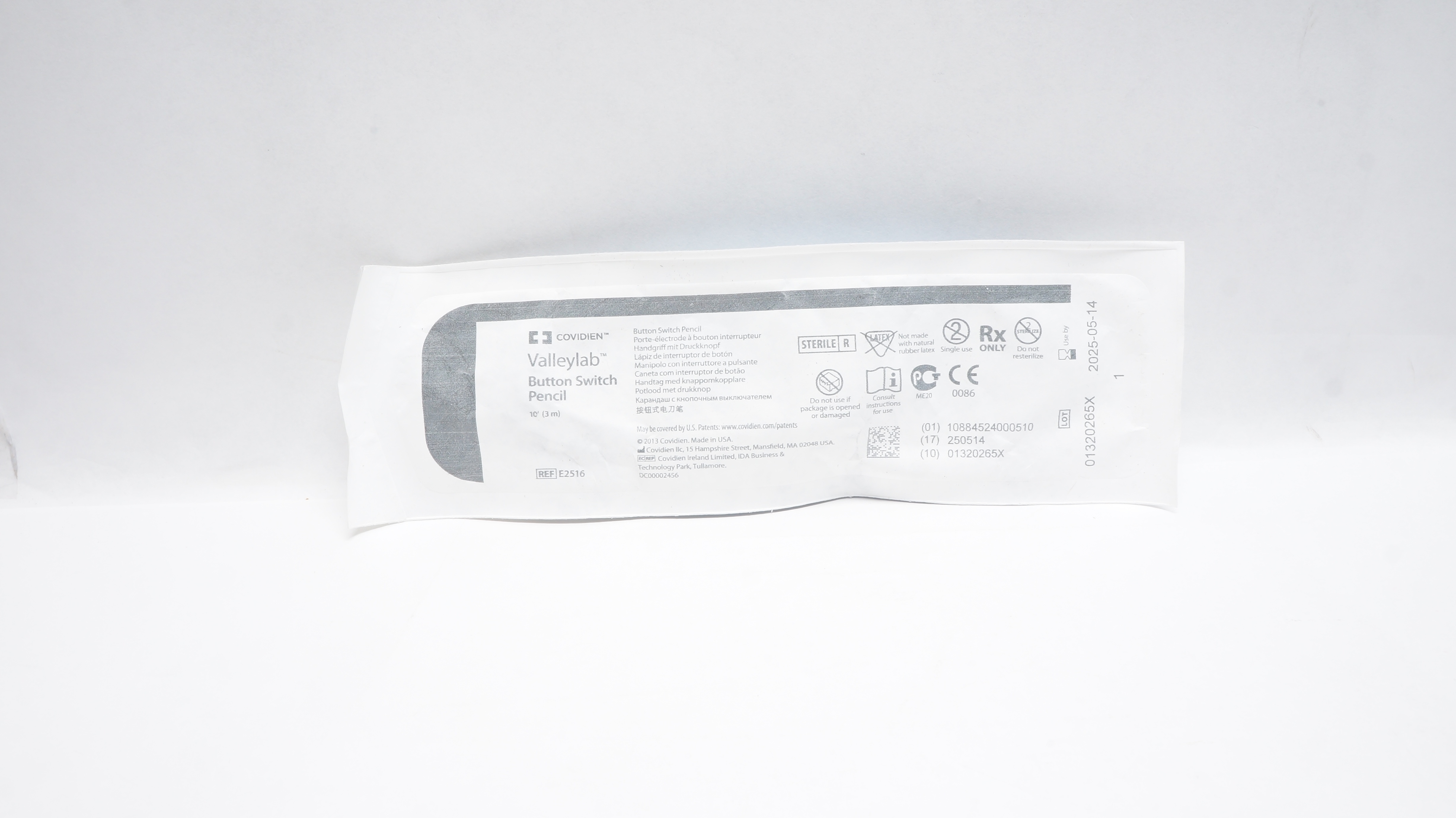 Covidien E2516H Valleylab Button Switch Pencil 10Ft.