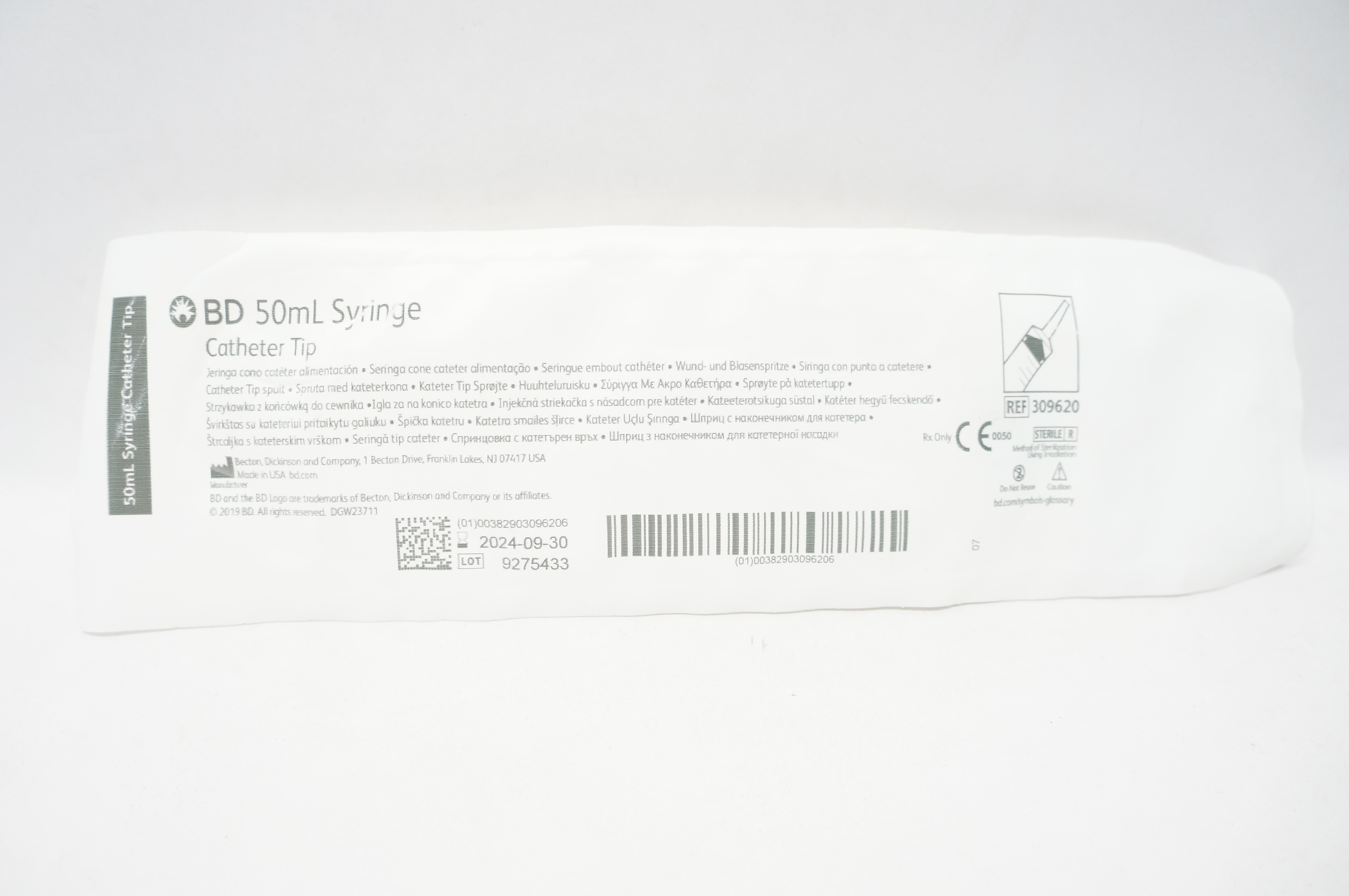 BD 309620 50ml Syringe Catheter Tip