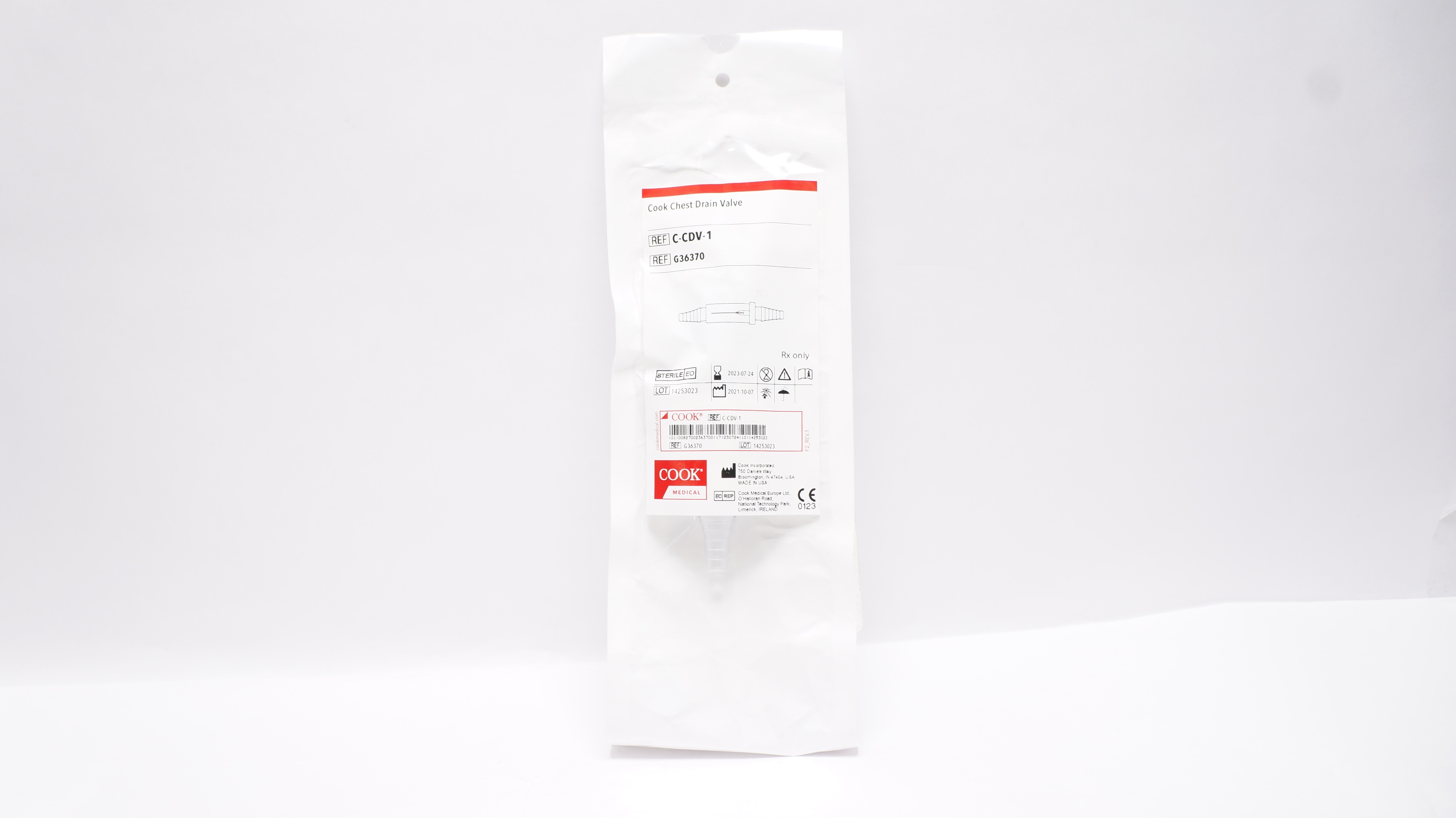Cook Medical G36370 Cook Chest Drain Valve (x)