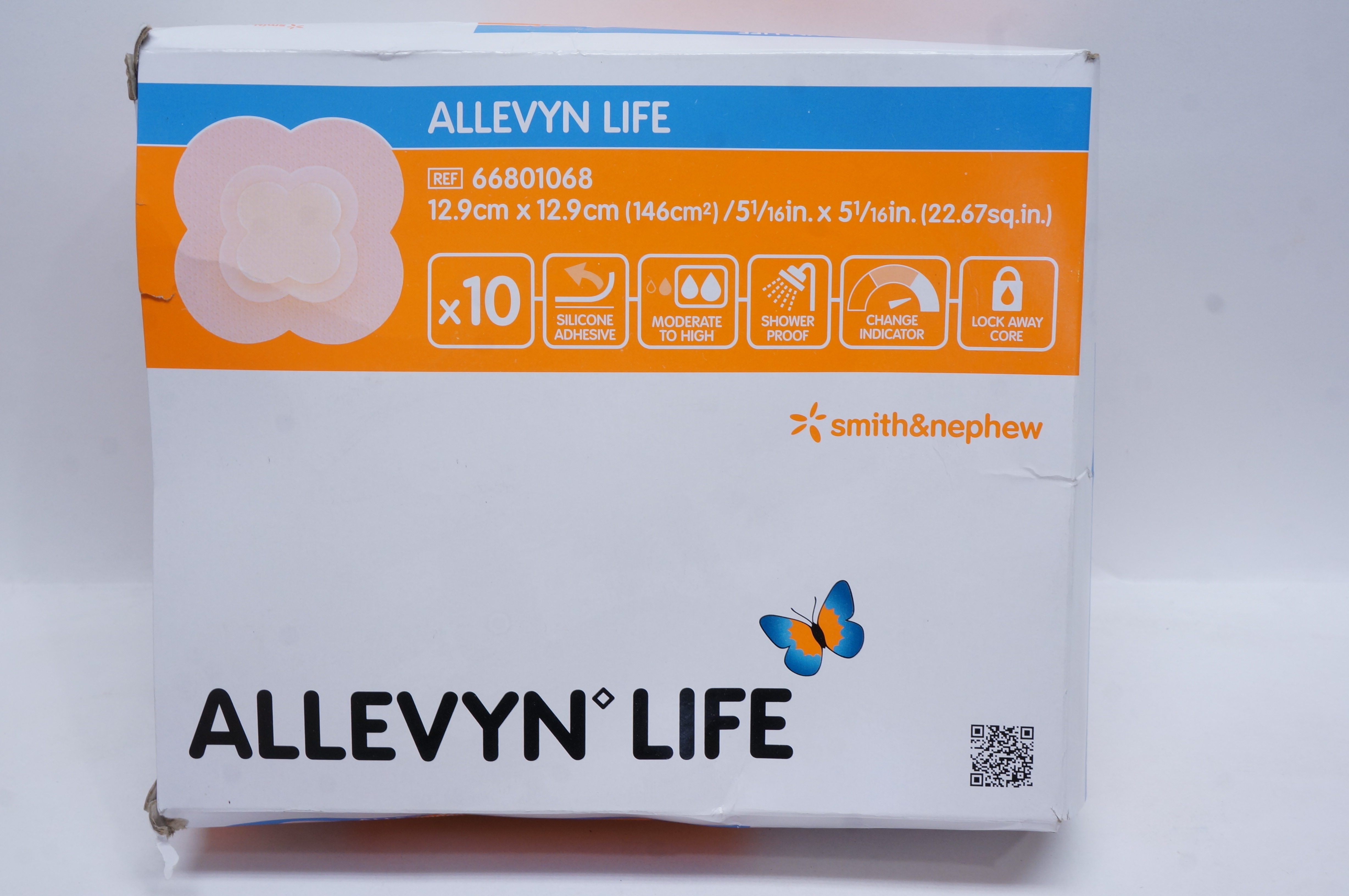 Smith&Nephew 66801068 ALLEVYN LIFE 5-1/16inch x 5-1/16inch - Box of 10