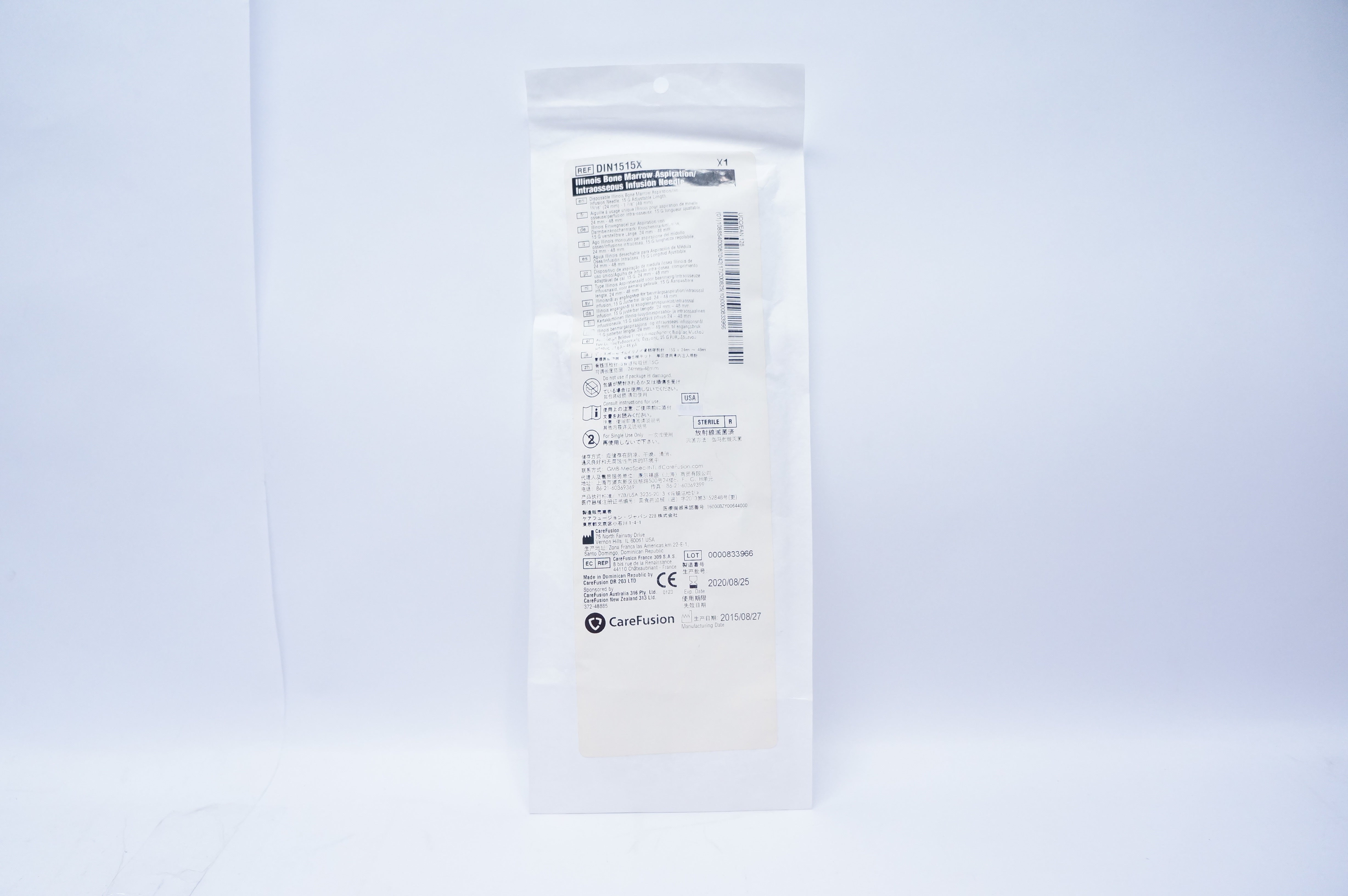 CareFusion DIN1515X Illinois Bone Marrow Aspiration/Infusion Ndle (x)