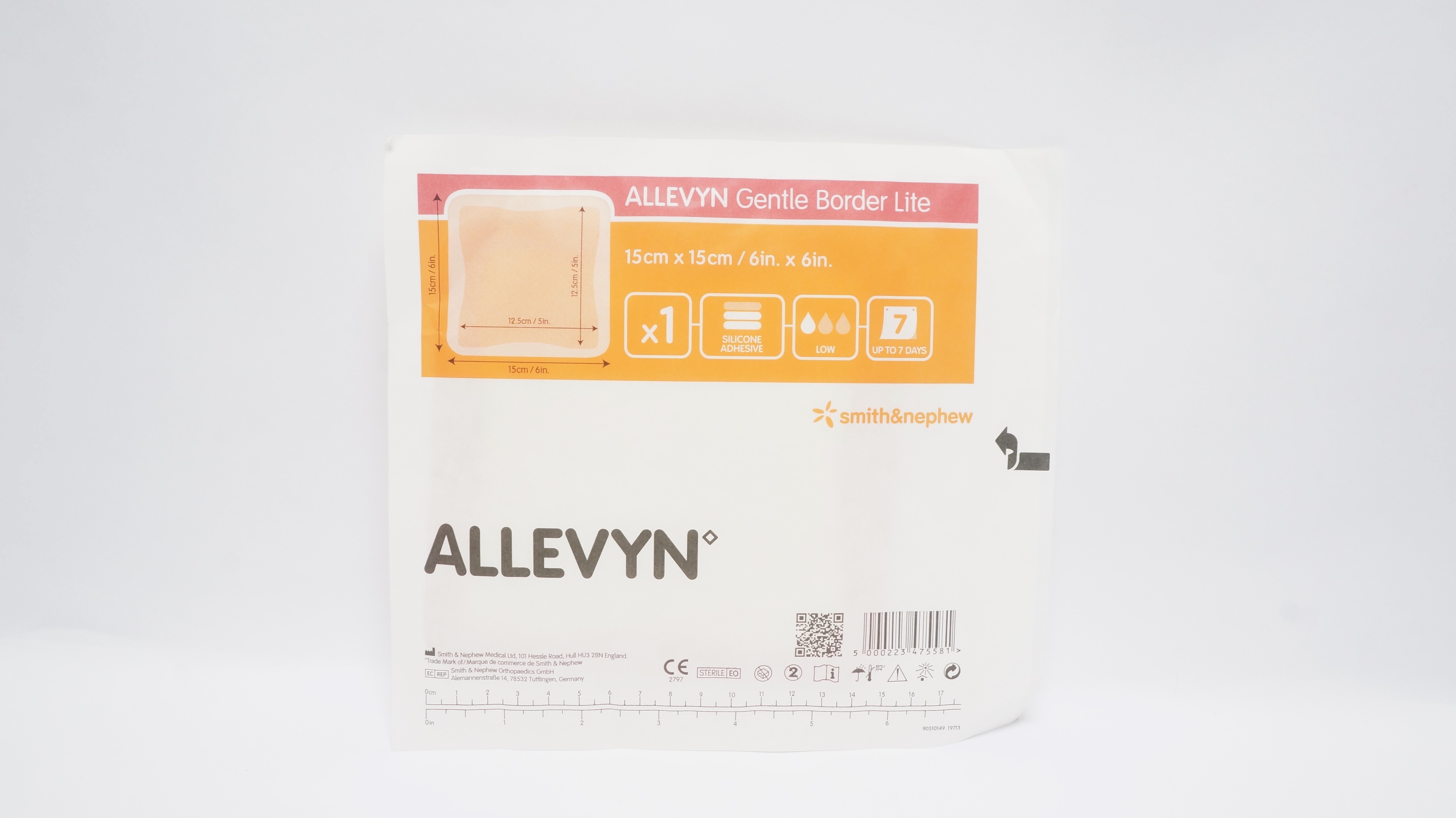Smith&Nephew 66800840 Allevyn Gentle Border Lite 6 x 6inch (x)