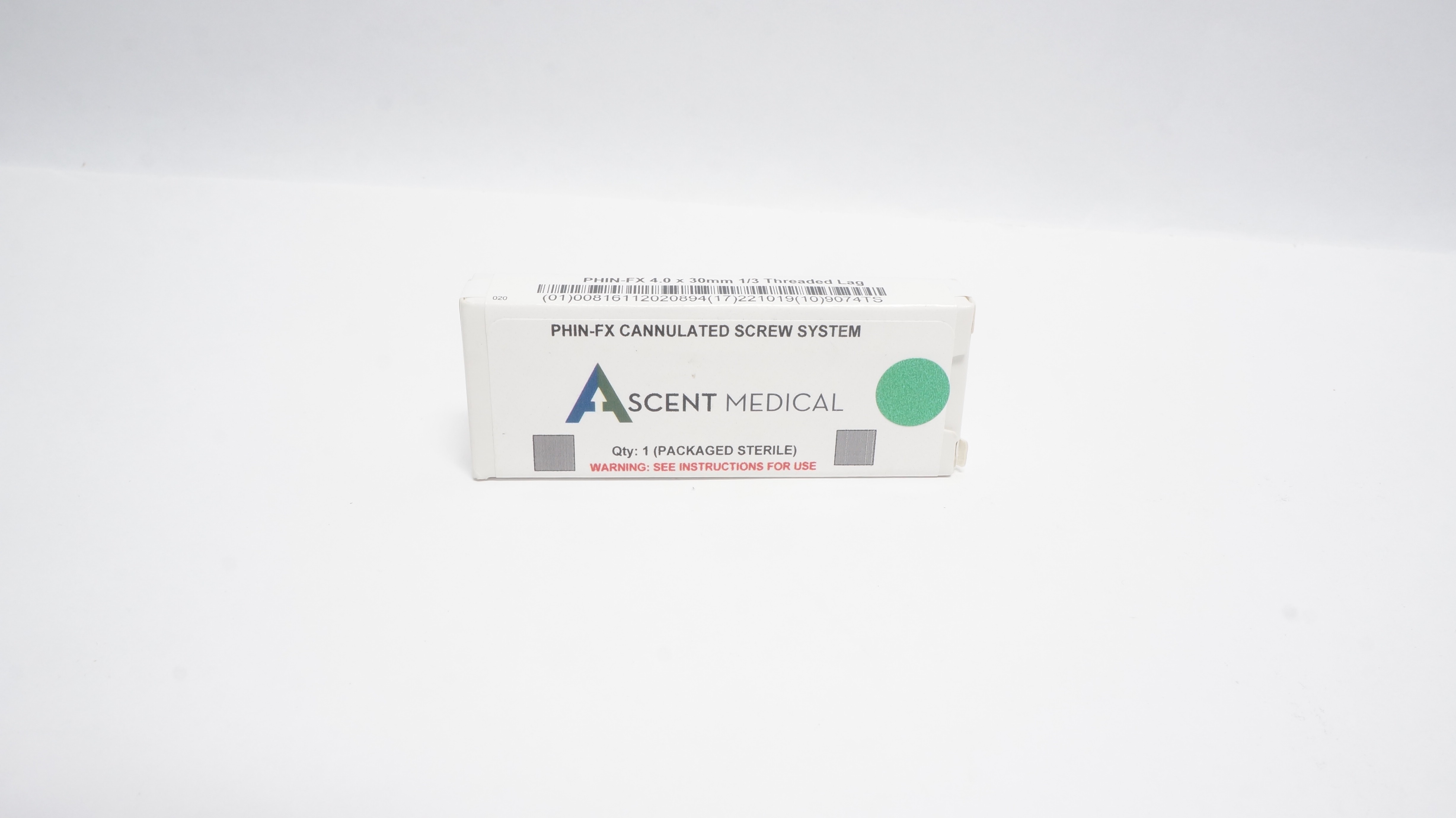 Ascent Medical 40-03013T PHIN-FX 4.0mm x 30mm 1/3 Threaded Lag Screw,Trilobe (x)