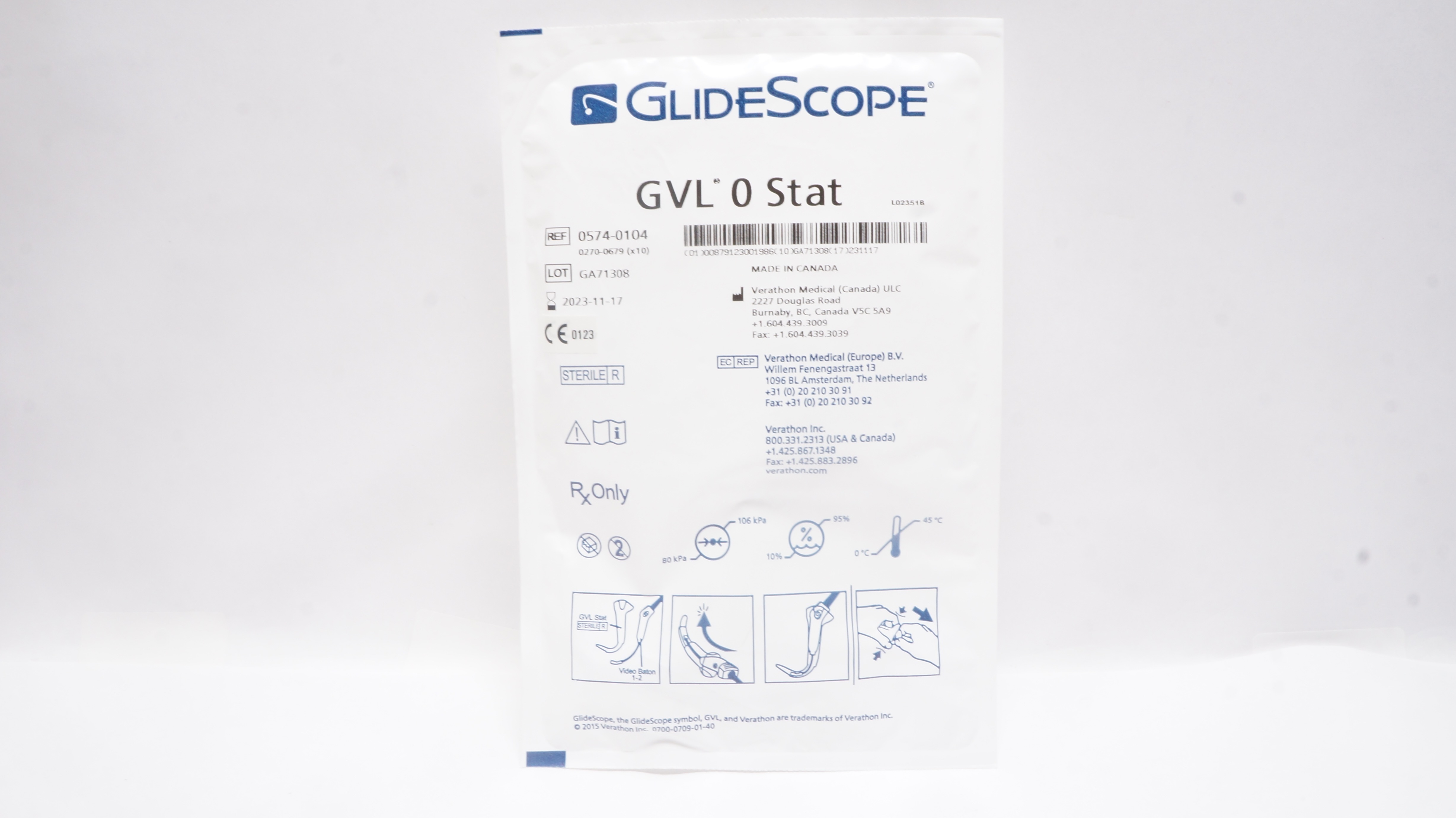 GlideScope 0574-0104 GVL 0 Stat