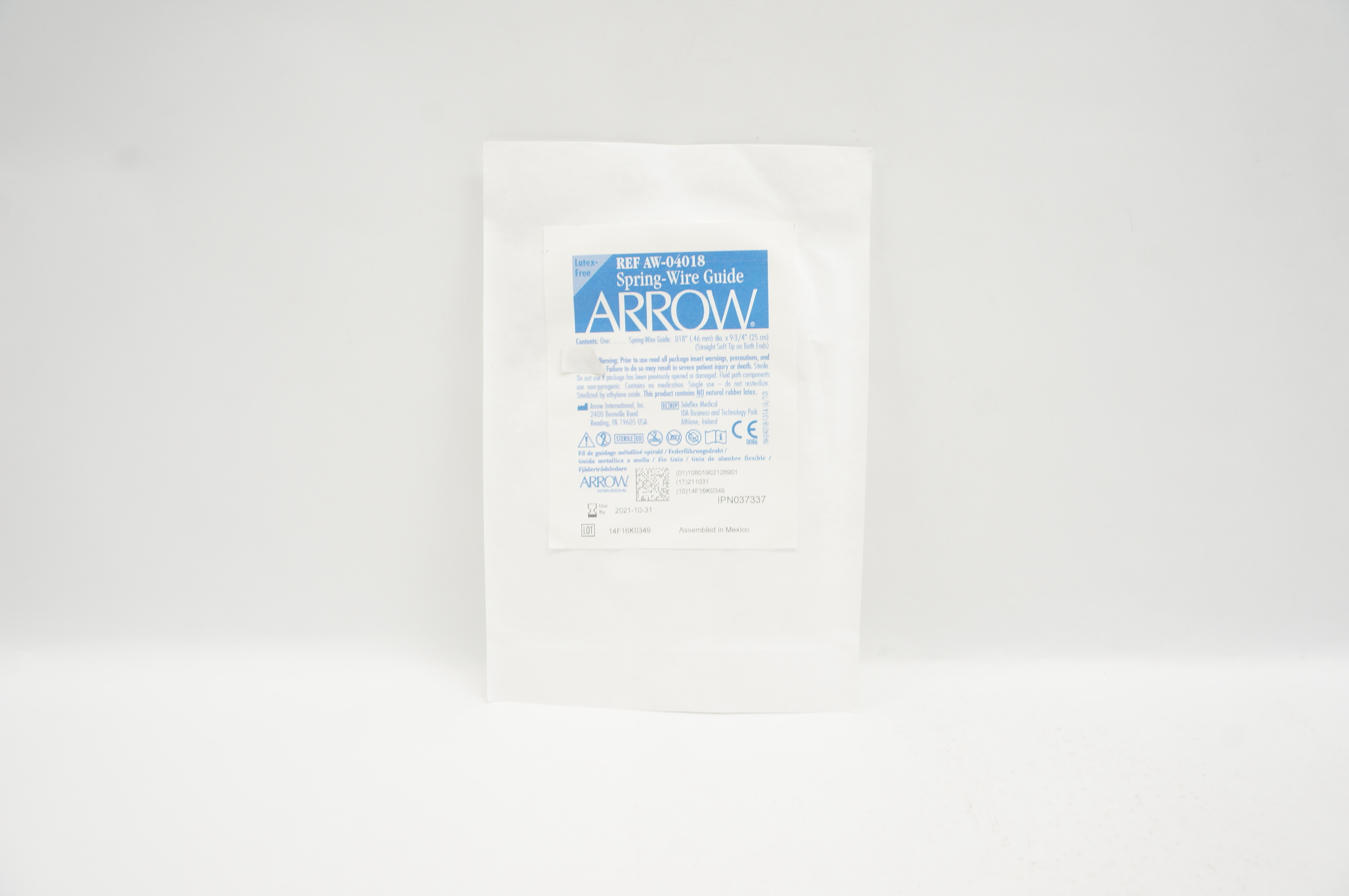 Arrow AW-04018 Spring-Wire Guide .018inch dia. x 9-3/4inch Straight Soft Tip (x)