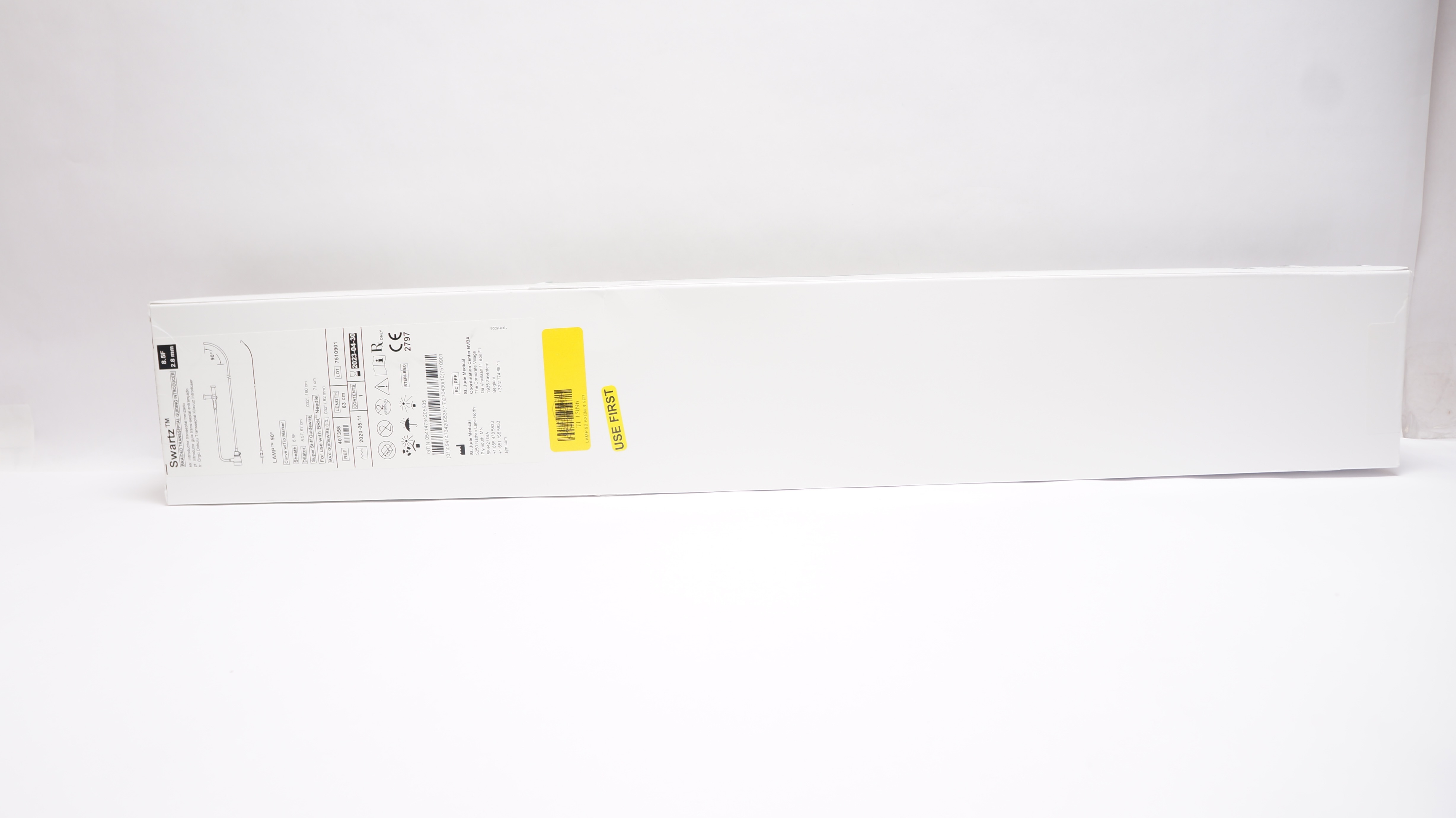 SJM 407358 Swartz LAMP 90 Braided Transseptal Guiding Introducer, 8.5F 2.8mm (x)