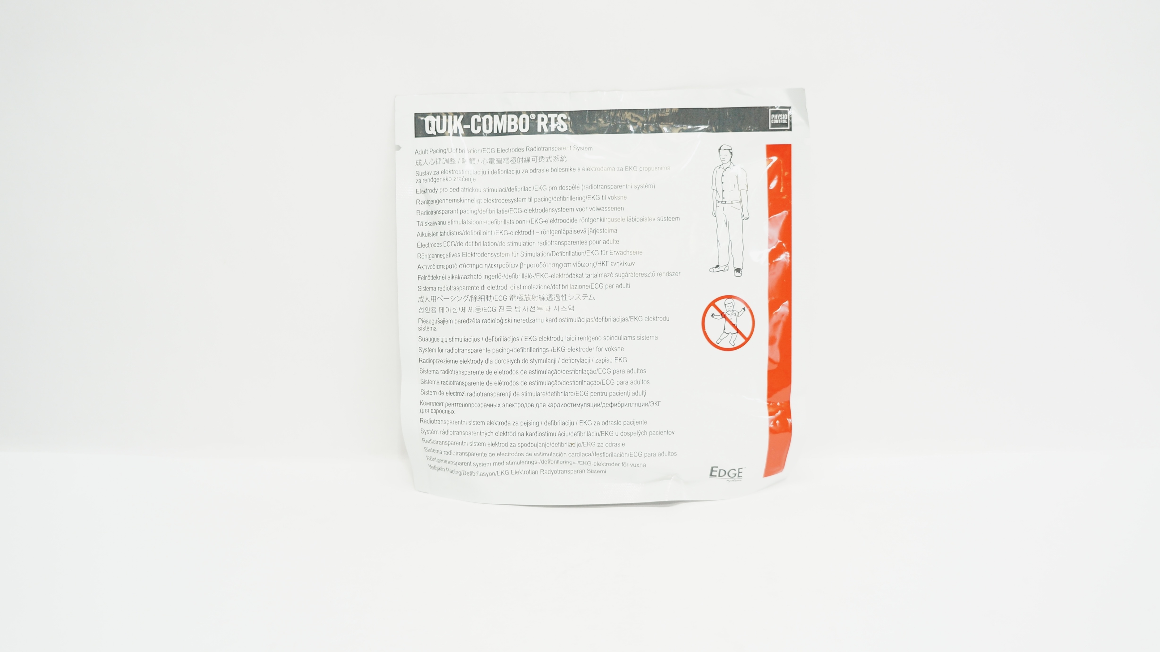 Physio Control 11996-000090 Quik-Combo RTS Adult Pacing ECG Electrodes