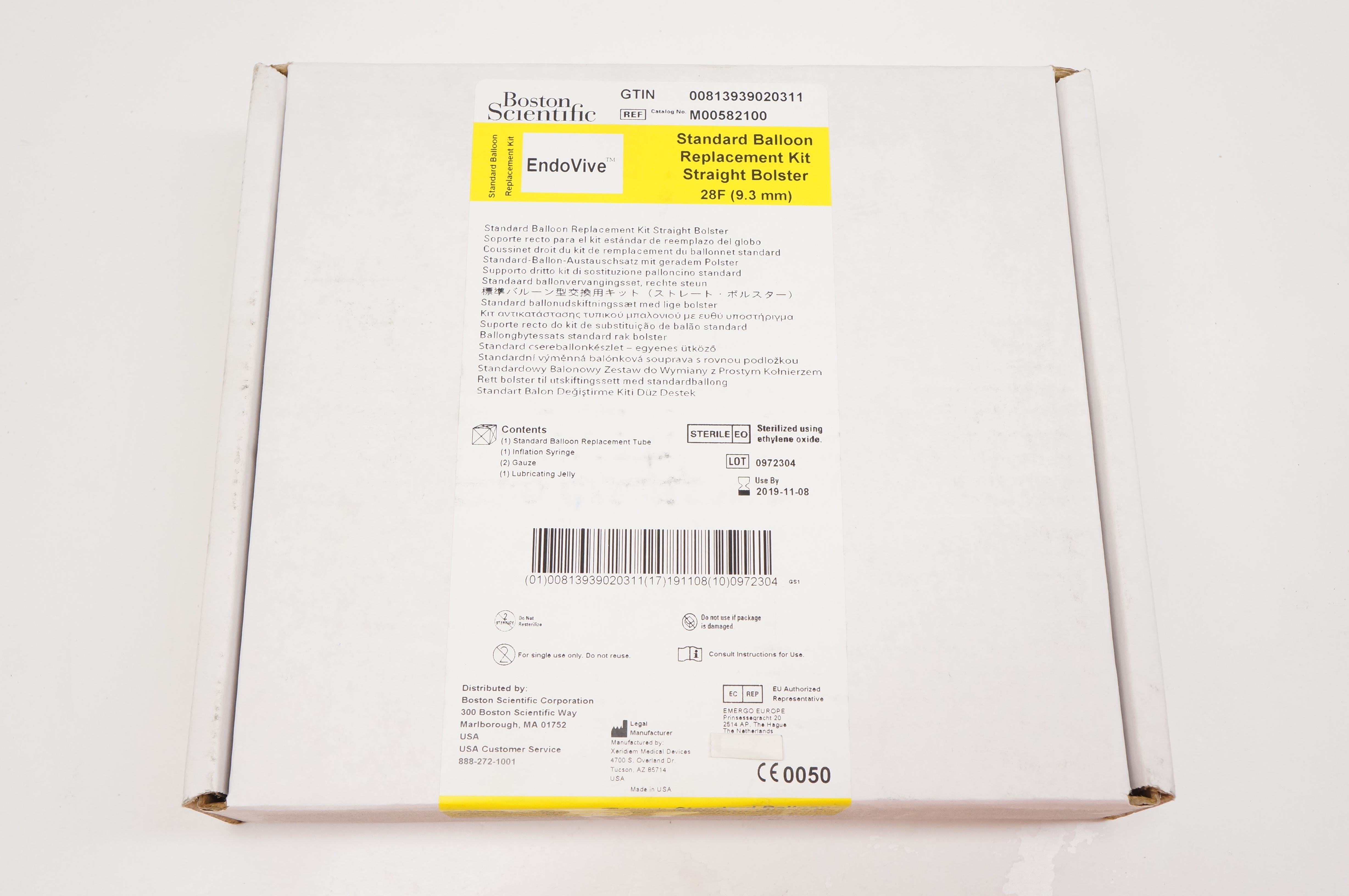 Boston Scientific M00582100 EndoVive Standard Balloon Replacement Kit 28F (x)