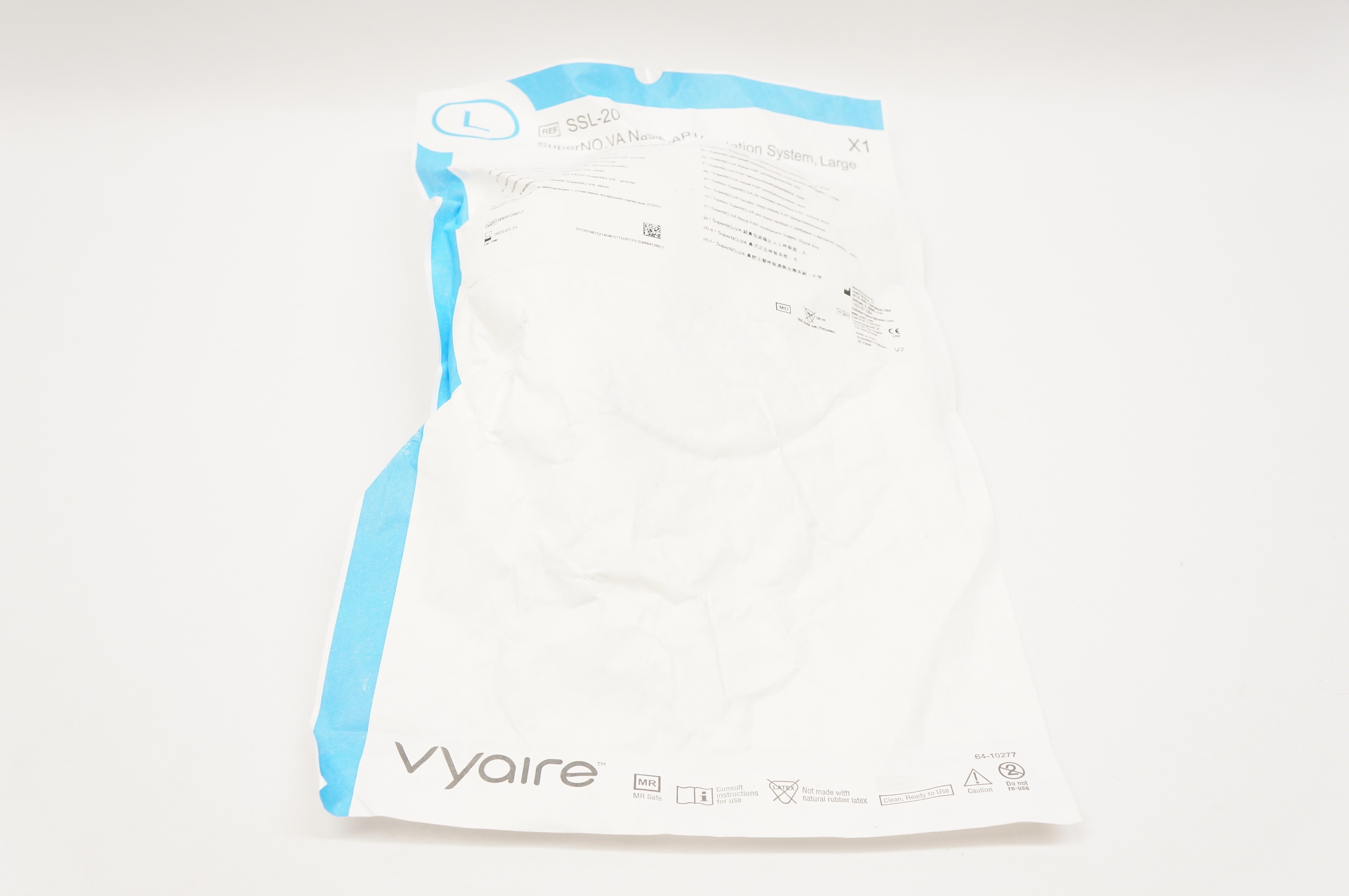 Vyaire SSL-20 SuperNo2VA Nasal PAP Ventilation System, Large