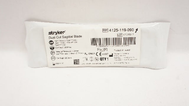 Stryker 4125-119-090 Dual Cut Sagittal Blade 90.0 x 1.04 x 1.19 x 25.0mm (x)