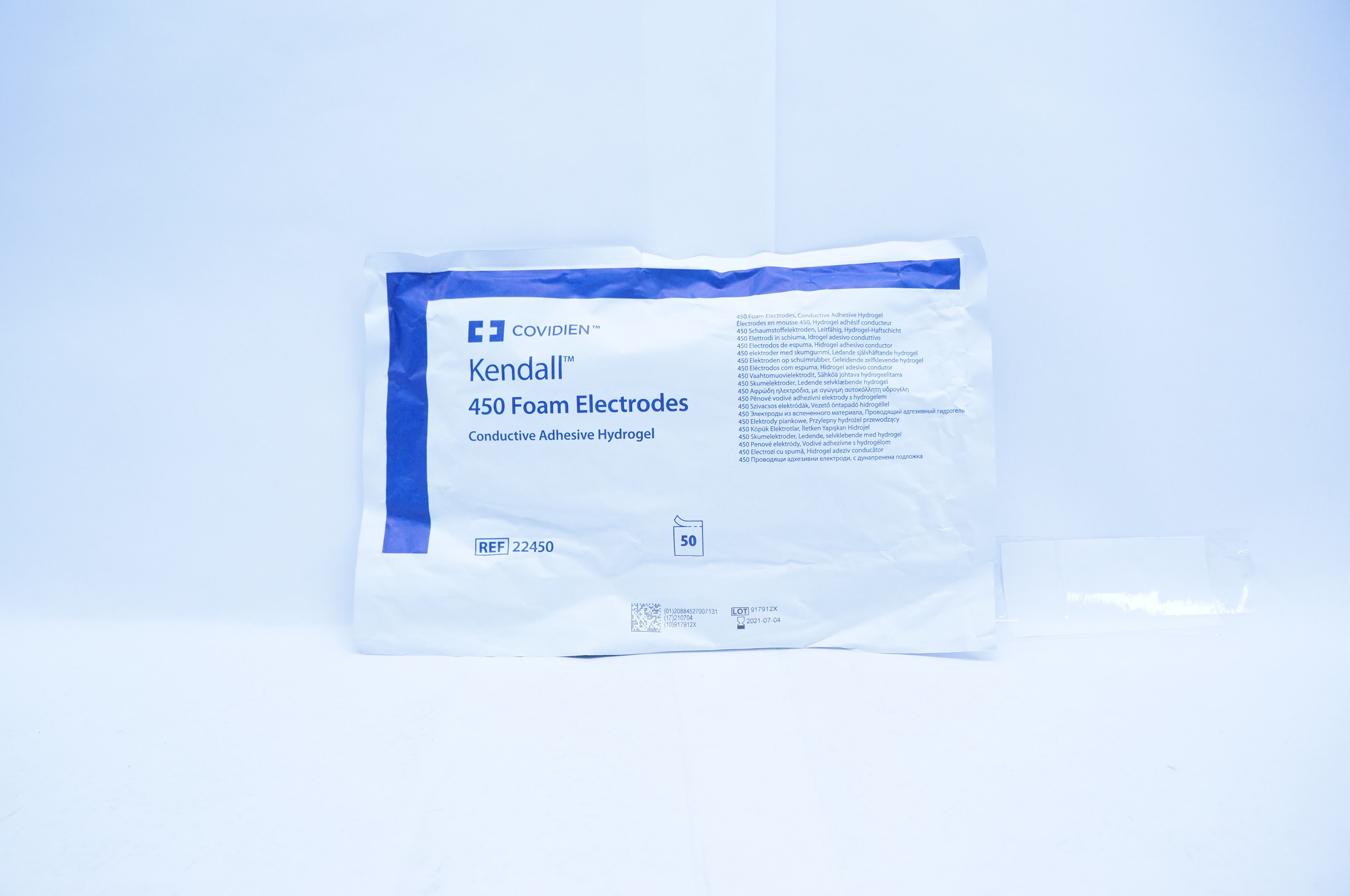 Covidien 22450 450 Foam Electrodes Conductive Adhesive Hydrogel - Pack of 50