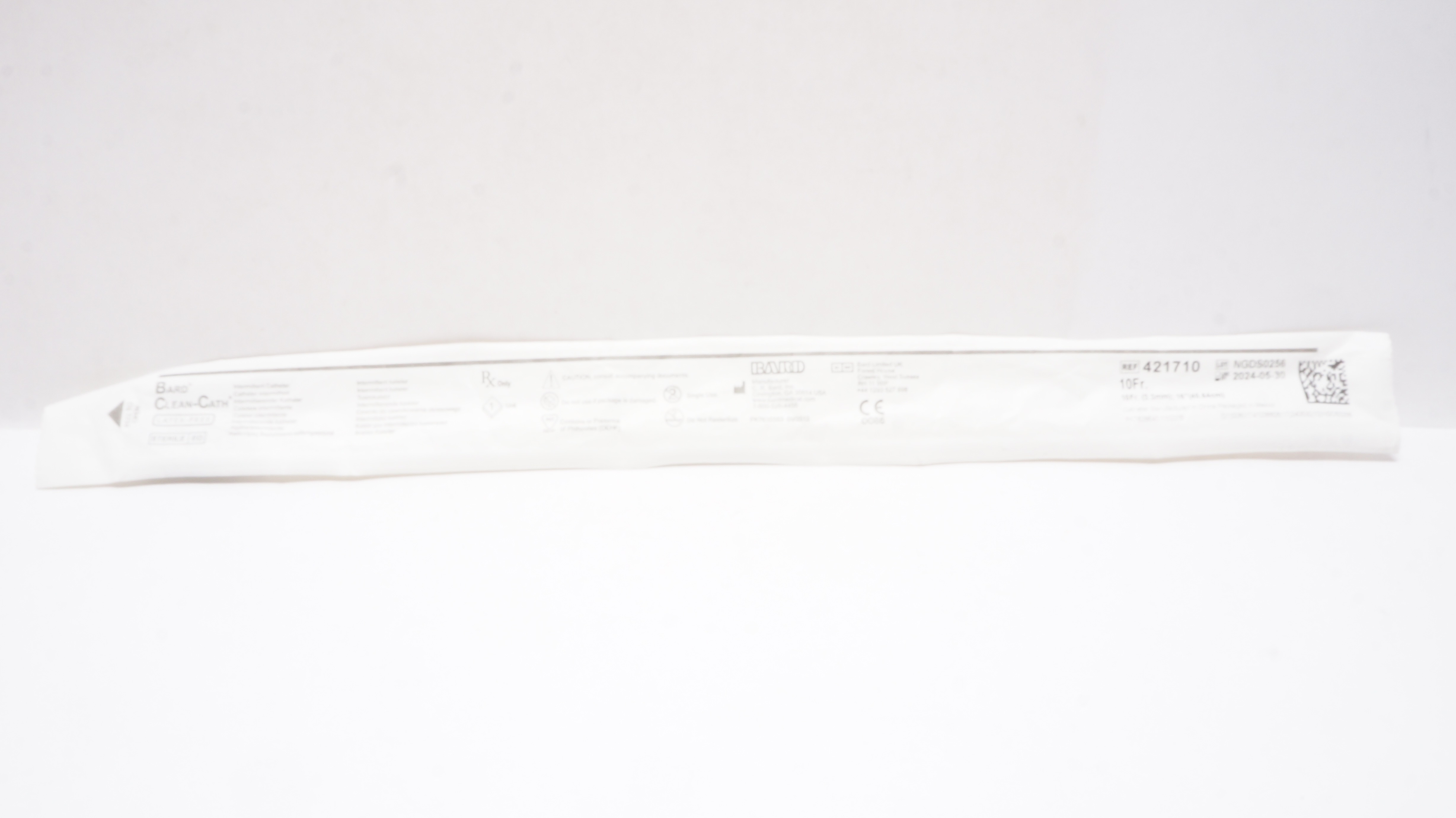 Bard 421710 Clean-Cath Intermittent Catheter 10Fr x 16In