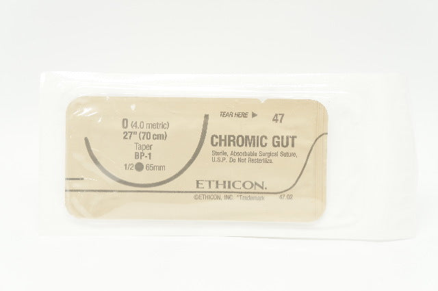 Ethicon 47 Chromic Gut Taper BP-1 1/2 65mm, 27inch