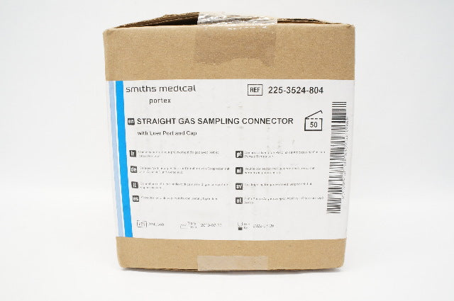 Smiths Medical 225-3524-804 Portex Straight Gas Sampling Connector - Box of 50
