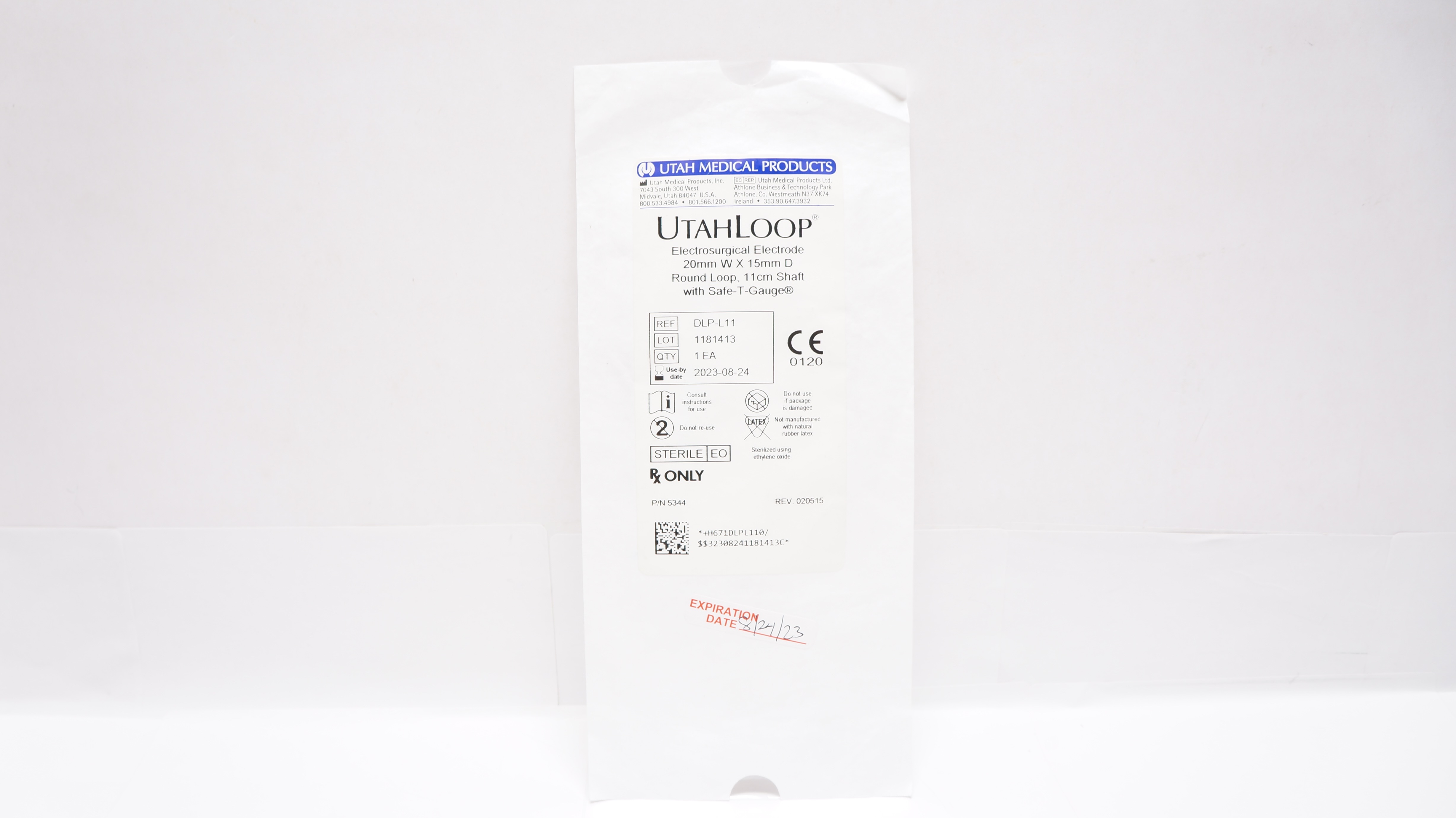 Utah Medical DLP-L11 Electrosurgical Electrode 20mm W x 15mm D (x)