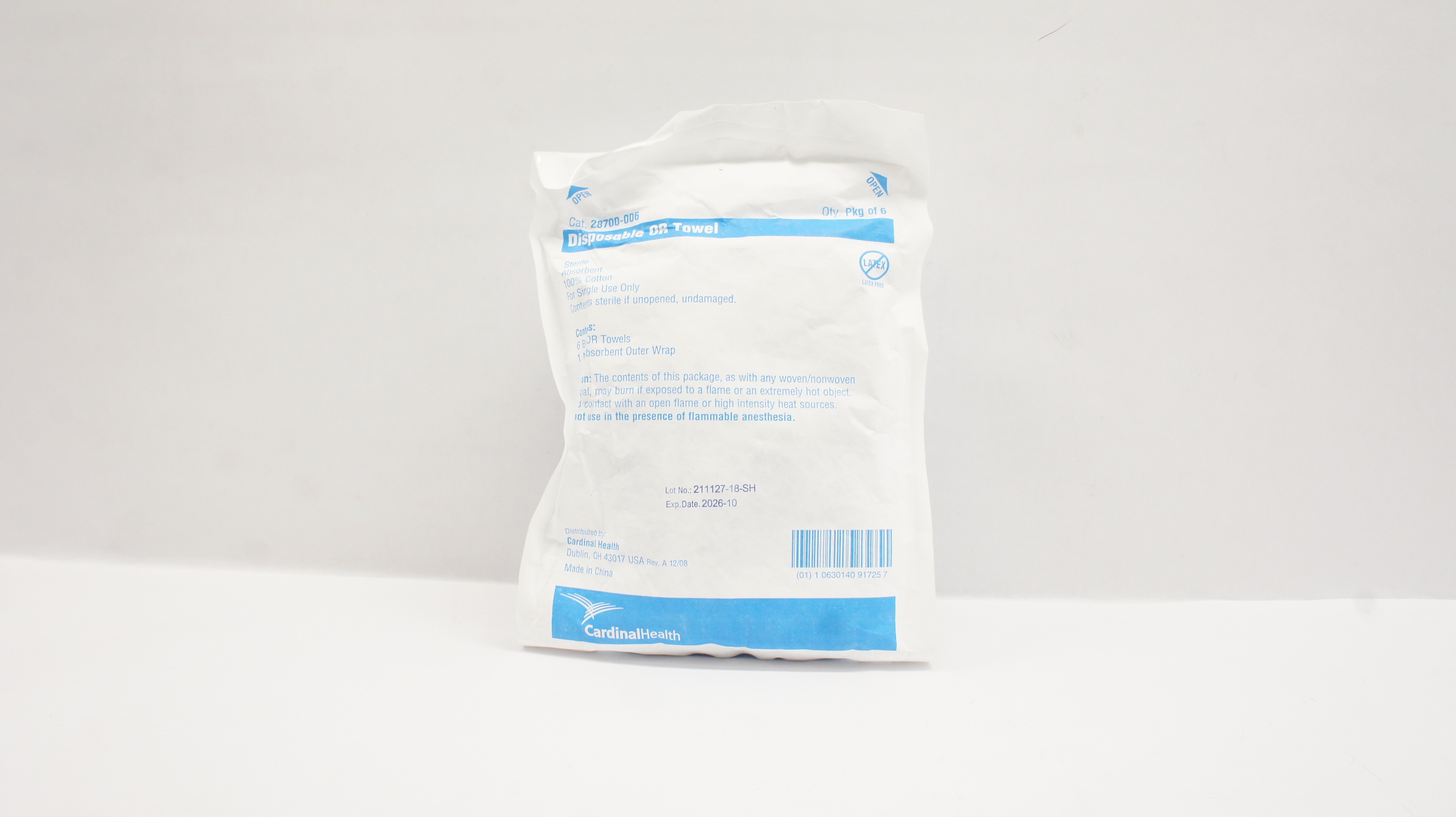 Cardinal Health 28700-006 Disposable OR Towel - Pack of 6