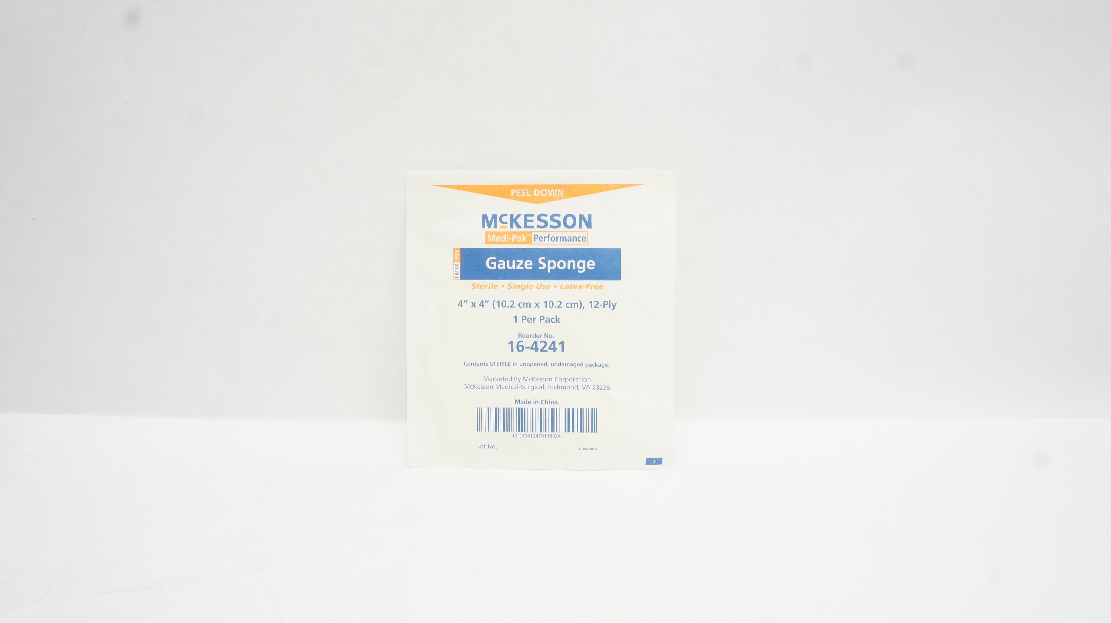 McKesson 16-4241 Medi-Pak Gauze Sponges 4inch x 4inch 12-Ply
