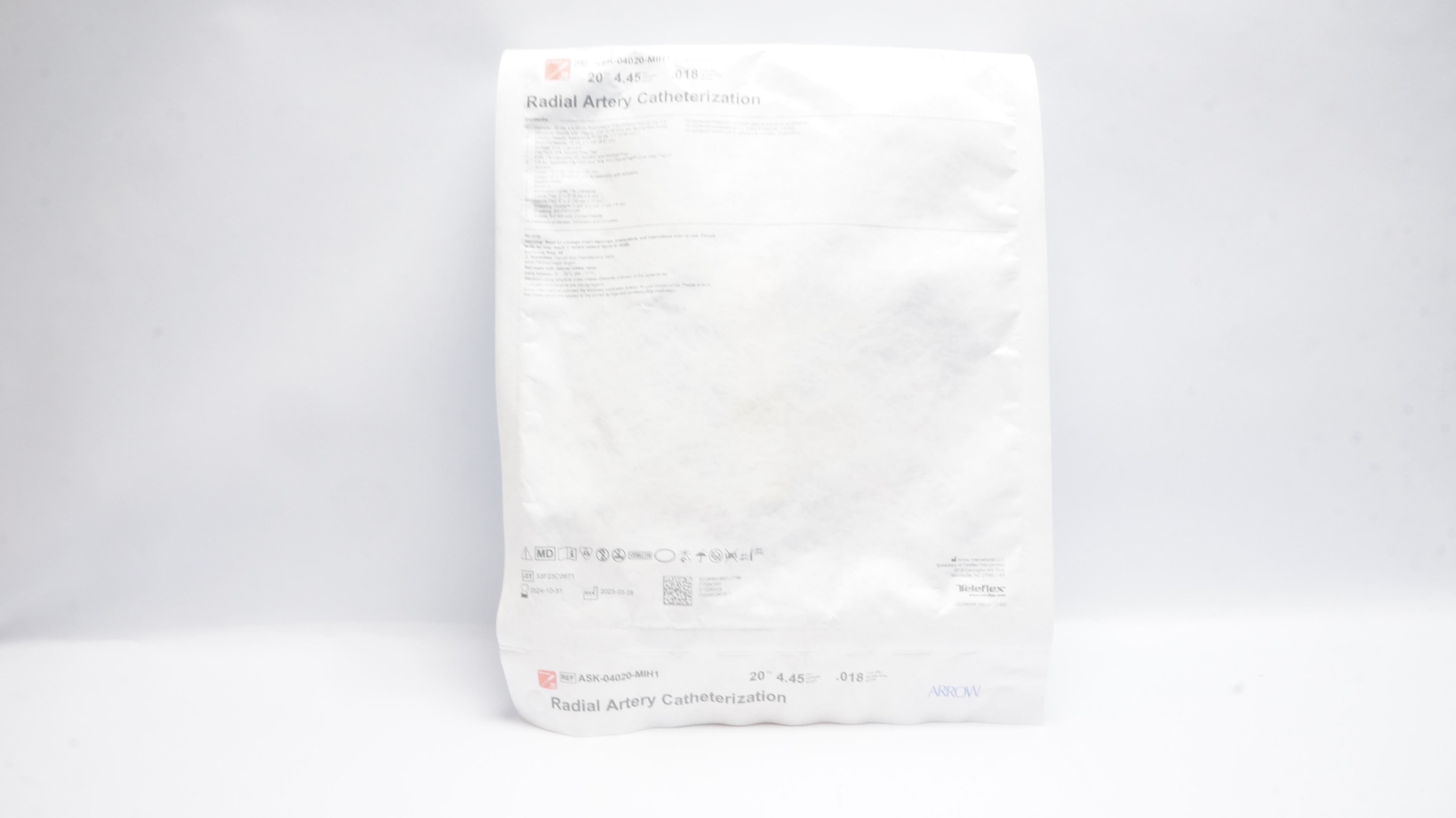 Arrow ASK-04020-MIH1 Artery Catheterization Kit 20Ga x 4.45cm x .018inch (x)