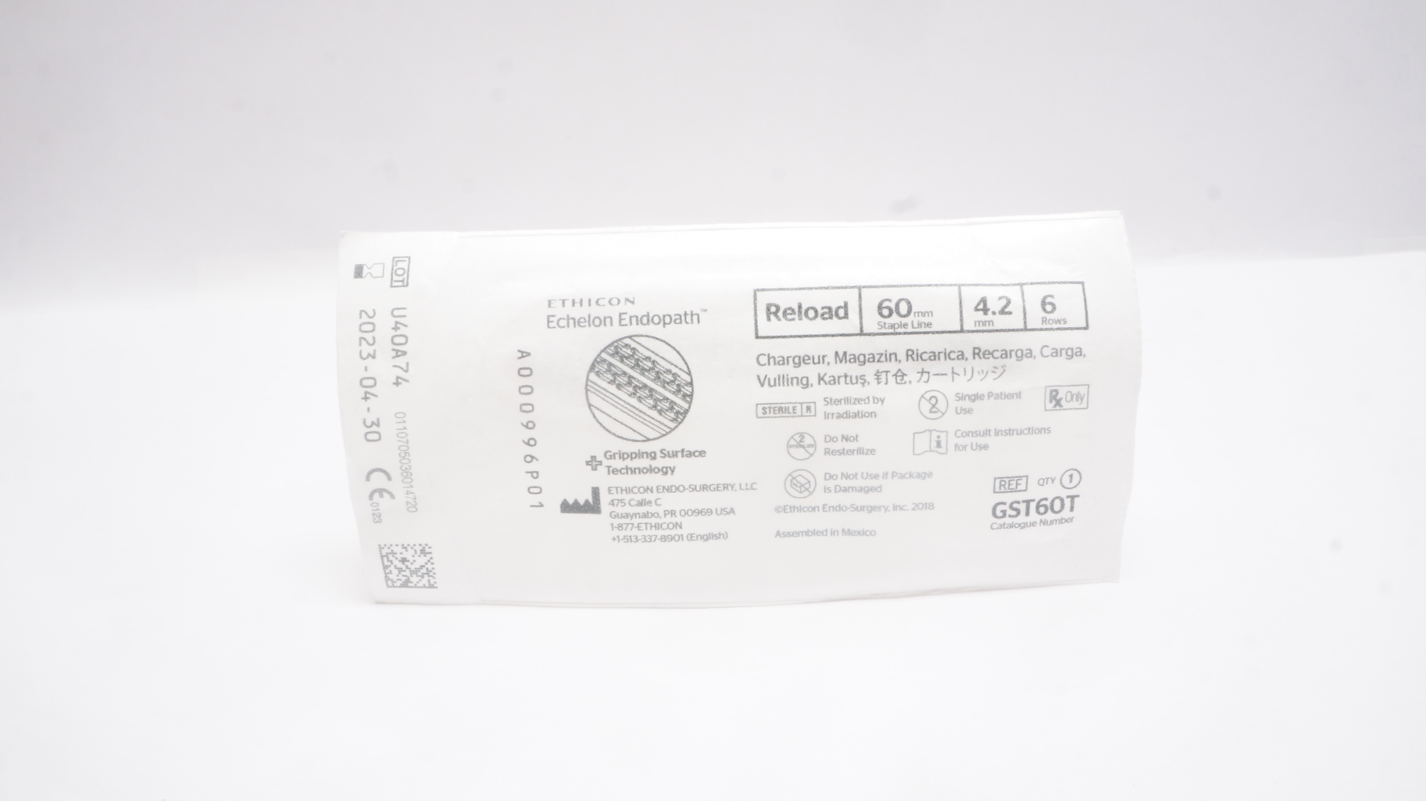 Ethicon GST60T Endopath Echelon Reload, 60mm x 4.2mm, 6 Rows (x)