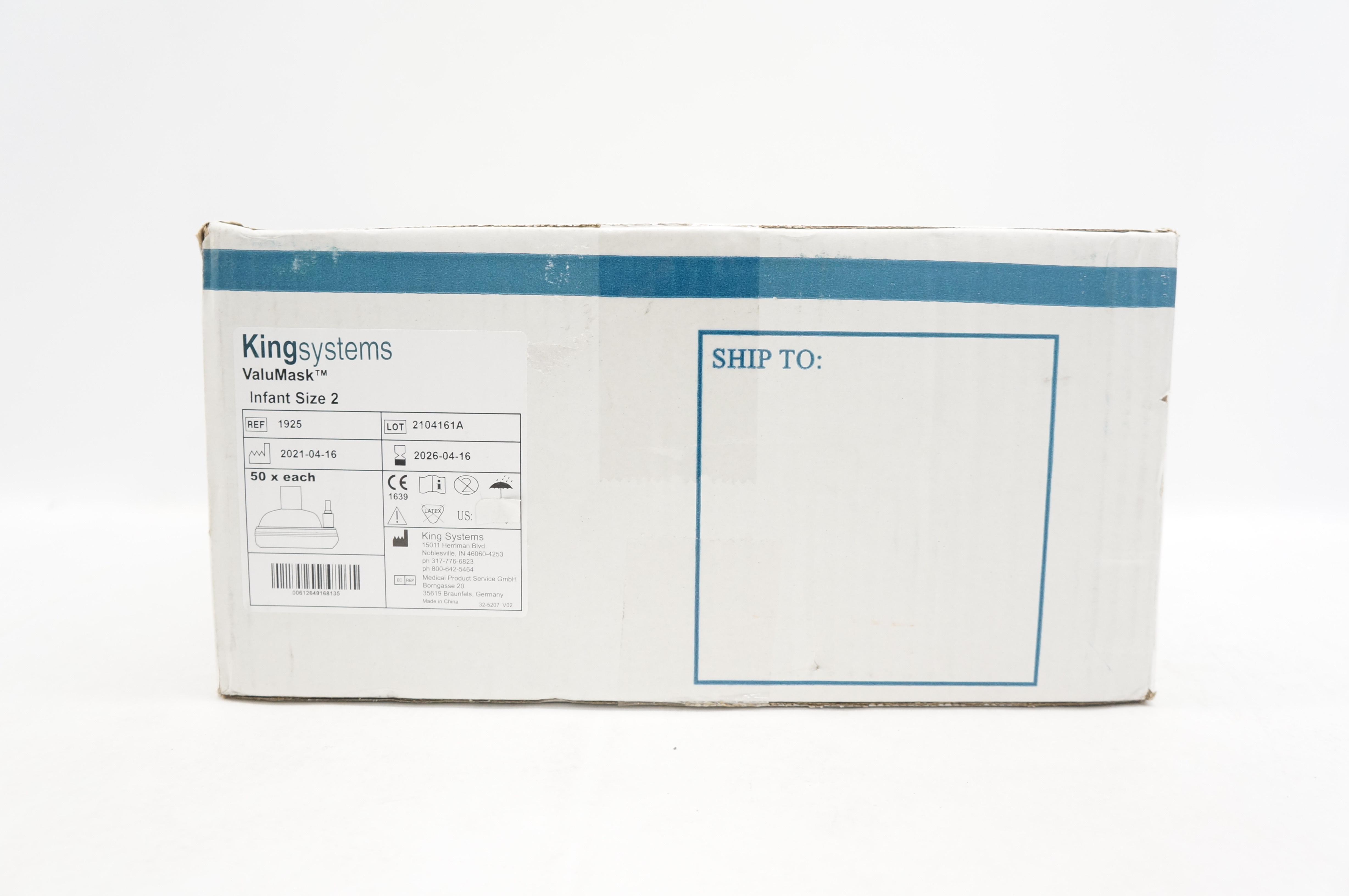 King Systems 1925 ValueMask Infant Size 2- Case of 50