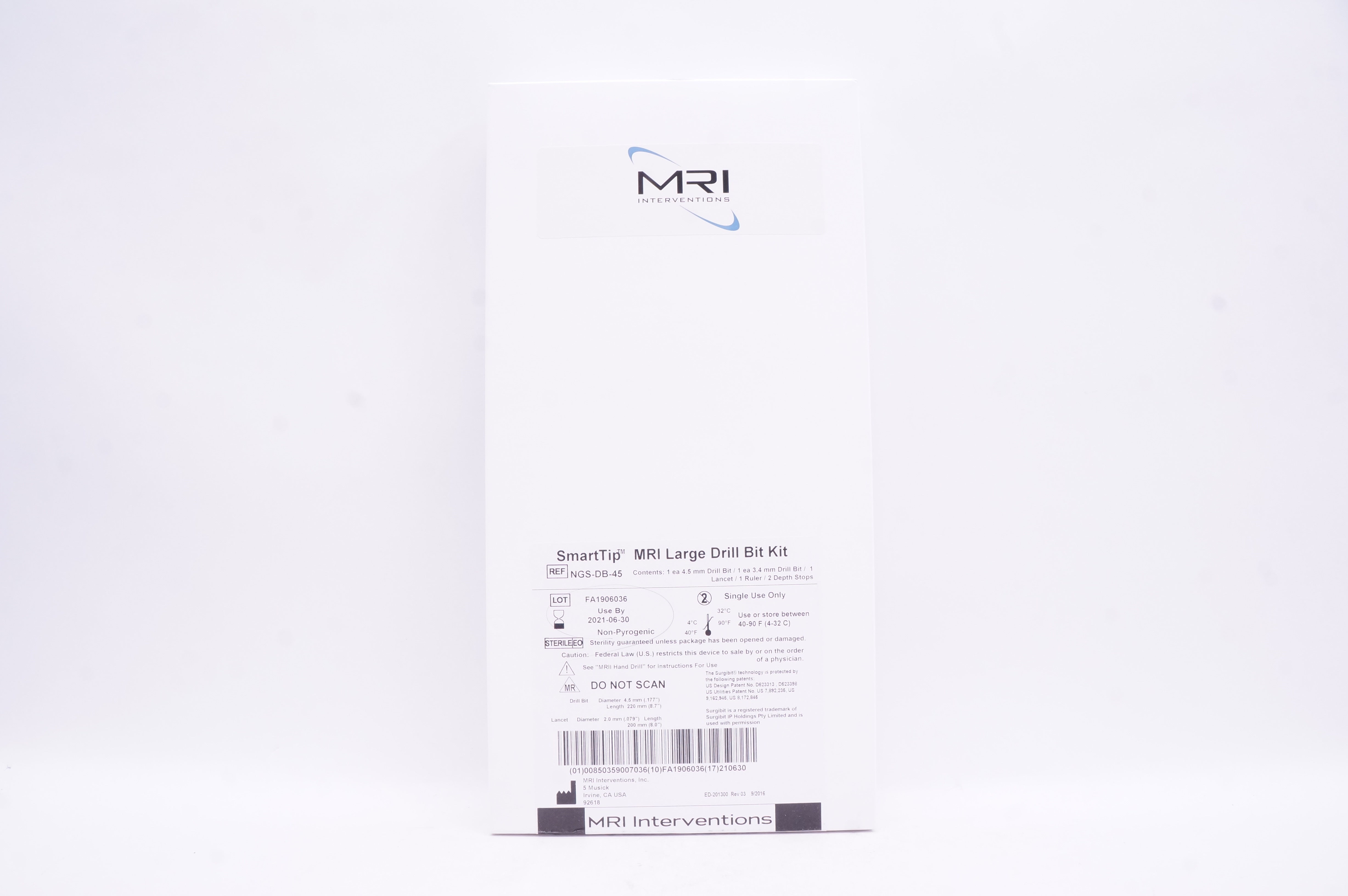 MRI Interventions NGS-DB-45 SmartTip MRI Large Drill Bit Kit