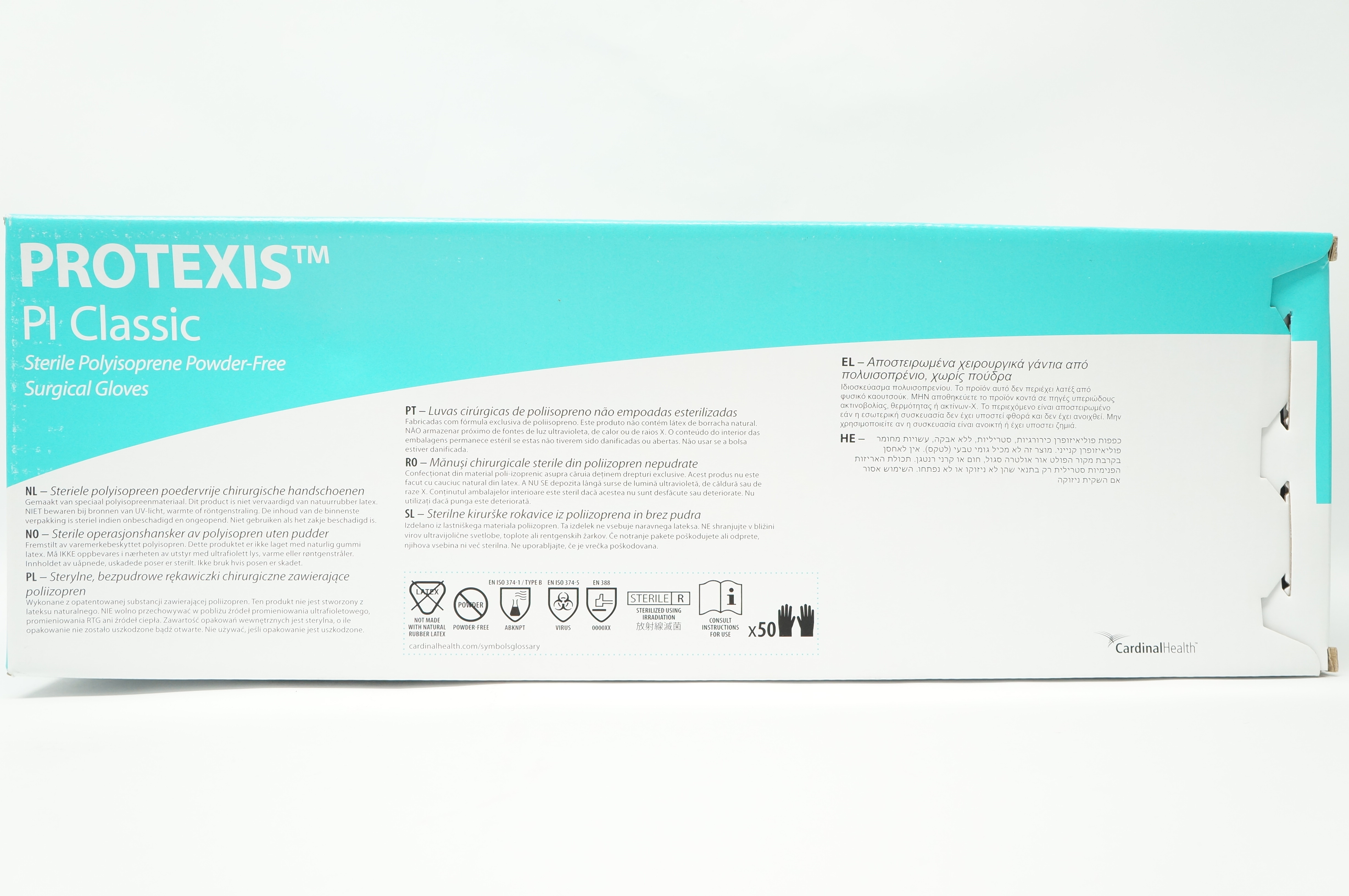 Cardinal Health 2D72PL60X Protexis PI Classic Surgical Gloves, 6 - Box of 50