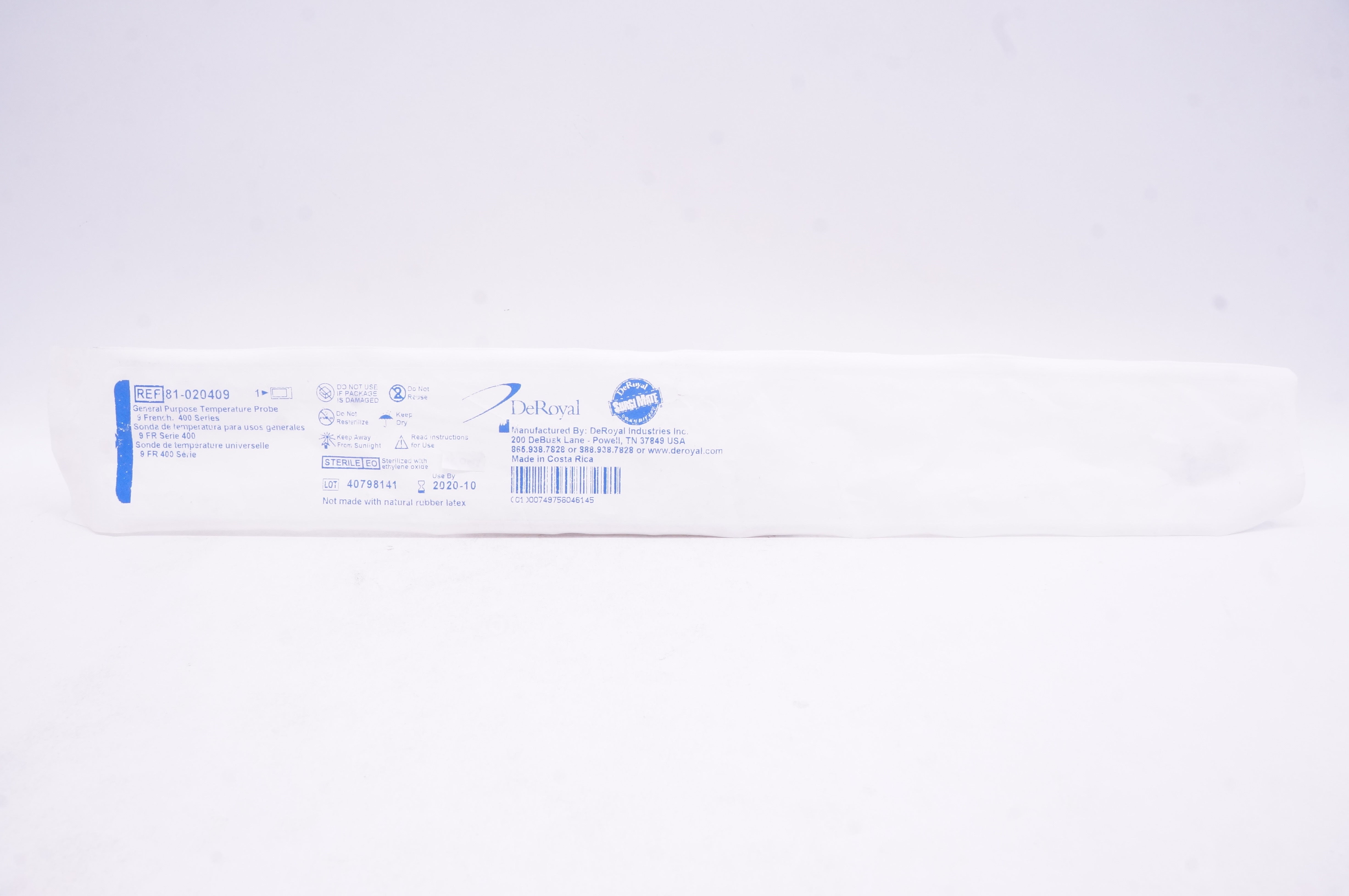 DeRoyal 81-020409 General Purpose Temperature Probe 9Fr (x)
