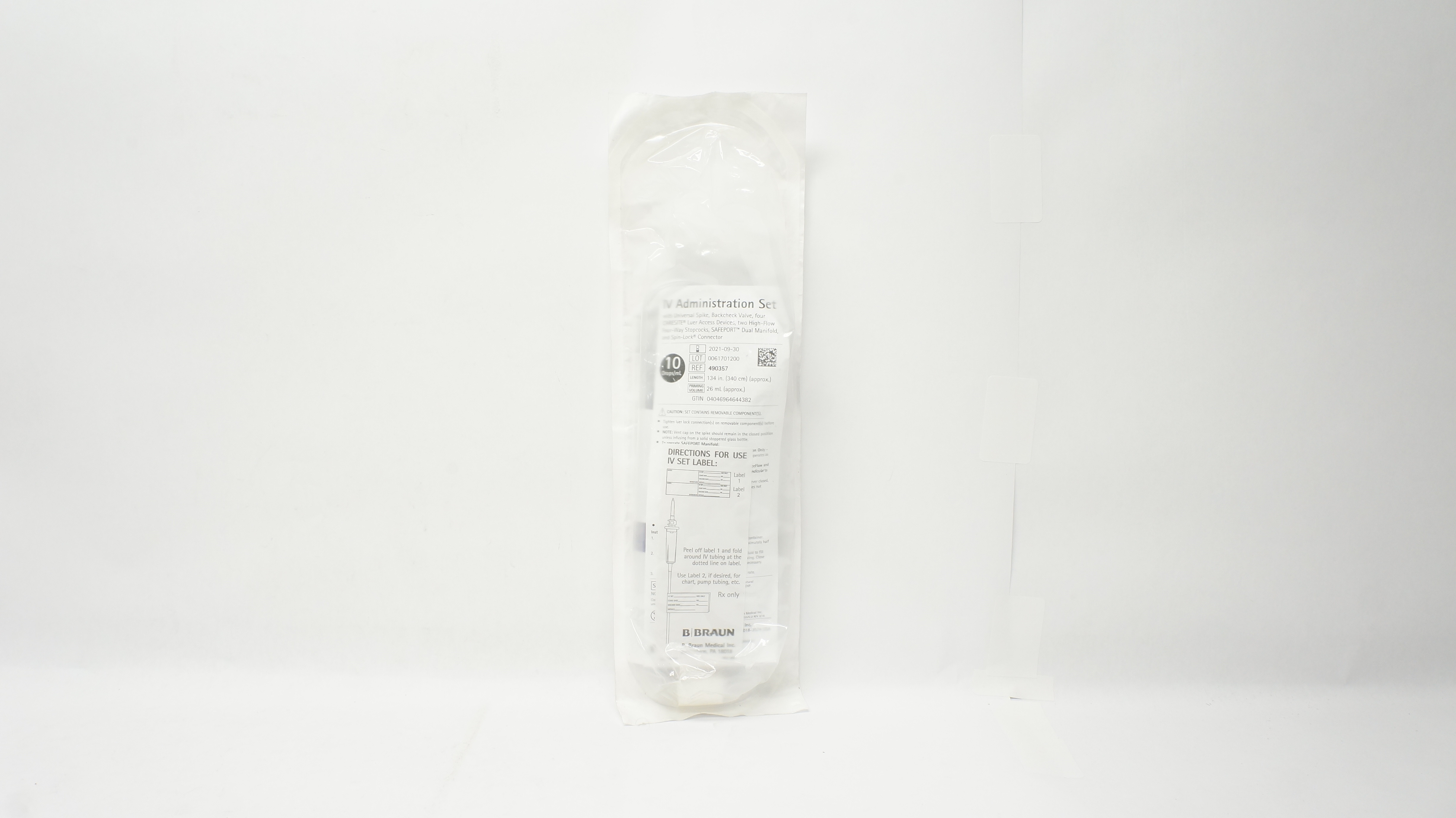 Braun 490357 IV Administration Set 10 Drops/mL 26mL x 134 inch (Approx.) (x)