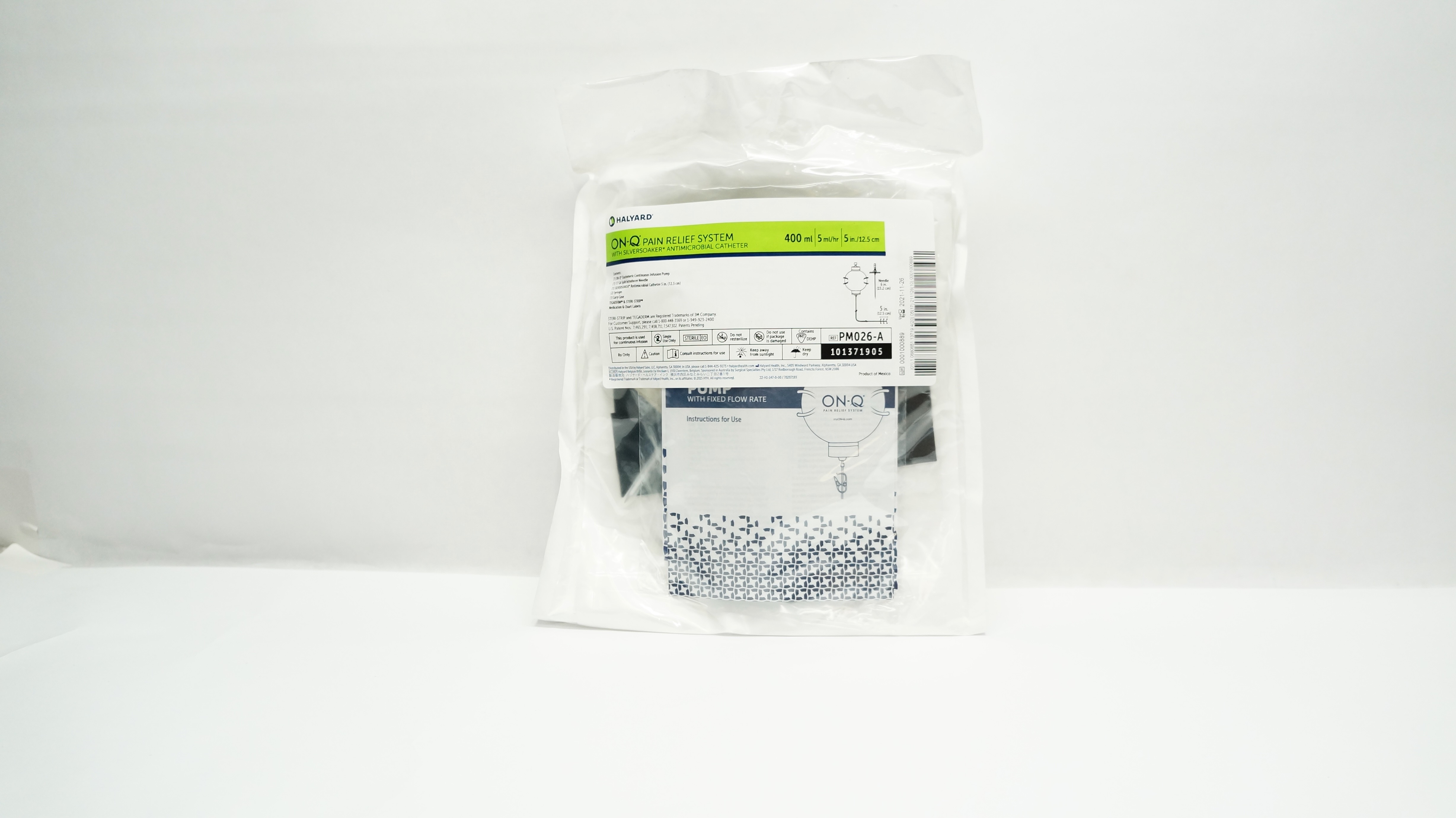 Halyard PM026-A On-Q Pain Relief System w/Antimicobial Cath. 400ml x 5inch (x)