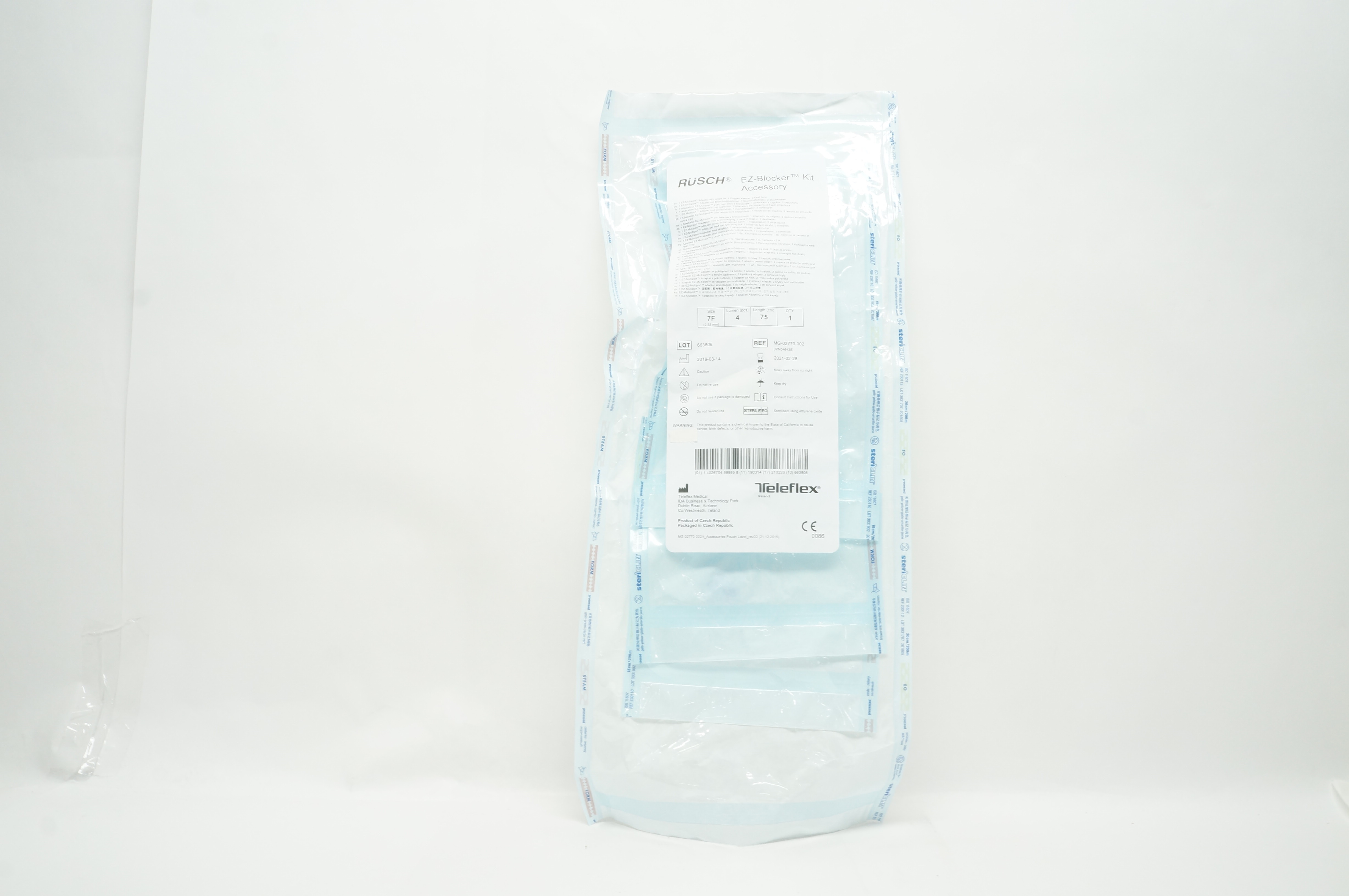 Teleflex MG-02770-002 Rusch EZ-Blocker Kit Accessory 4 Lumen 7F x 75cm (x)
