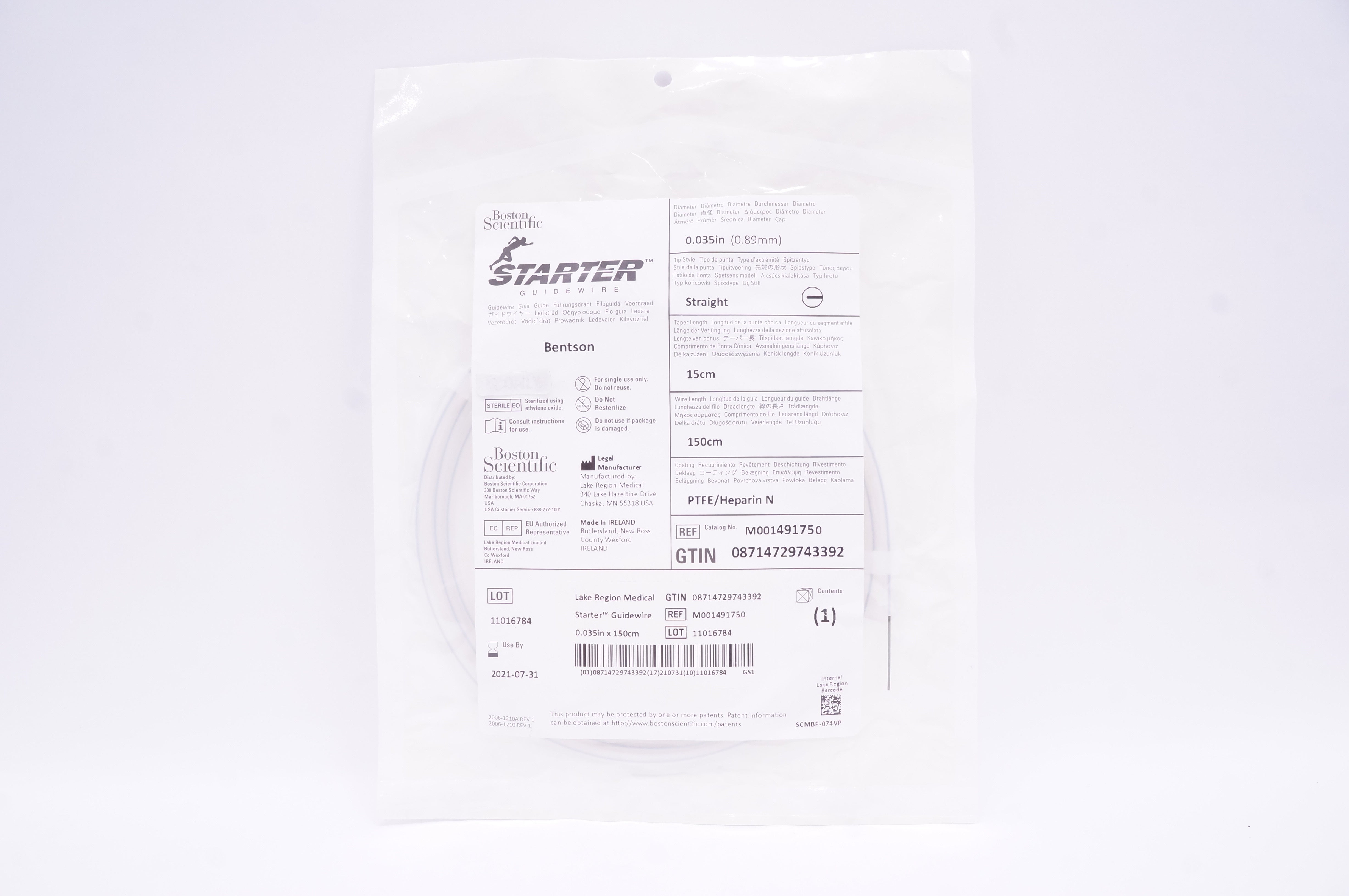 Boston Scientific 49175 Starter Guidewire