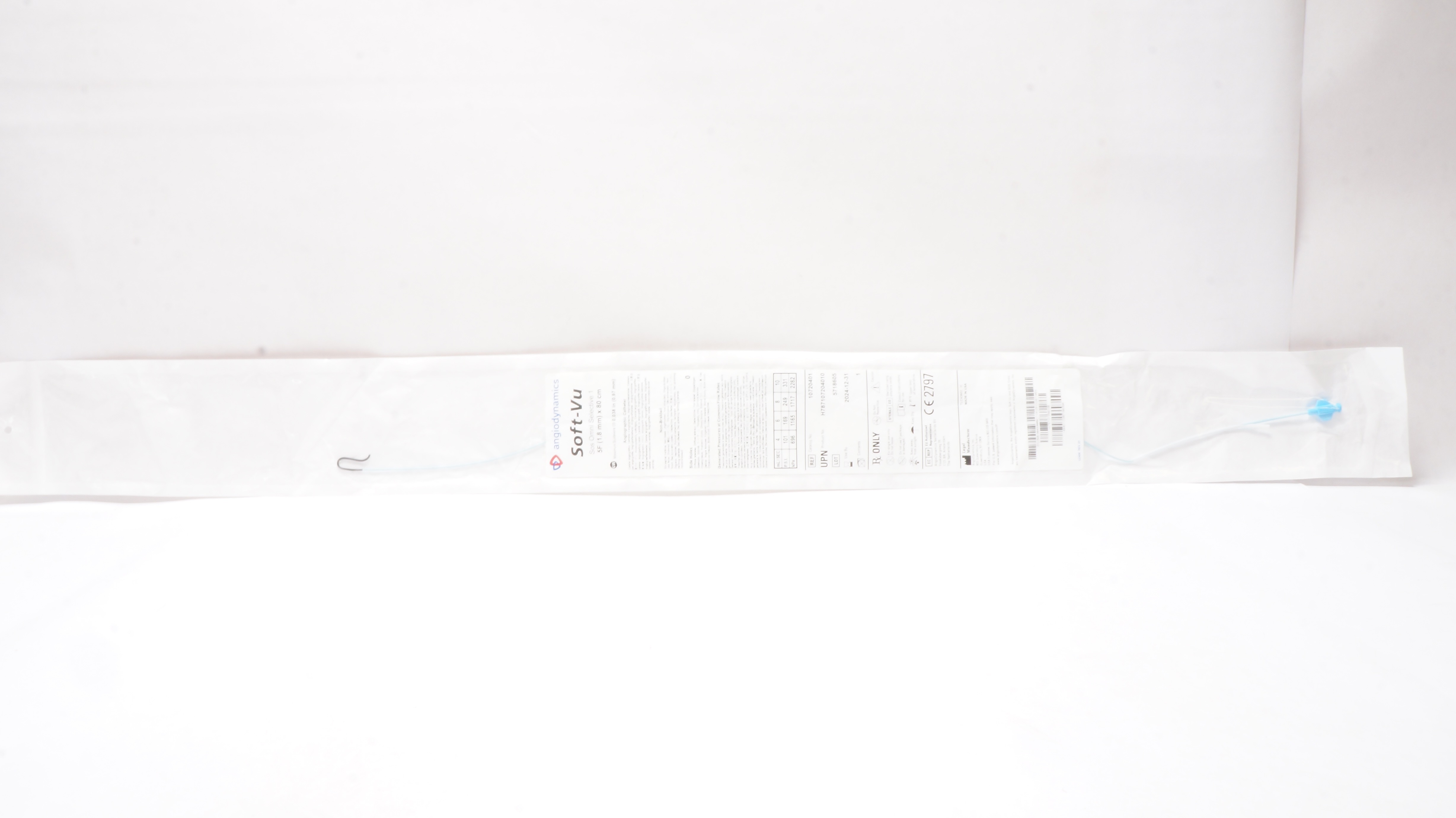 Angiodynamics 10720401 Soft-Vu Sos Omni Selective1 Angiographic Cath.5Fx80cm