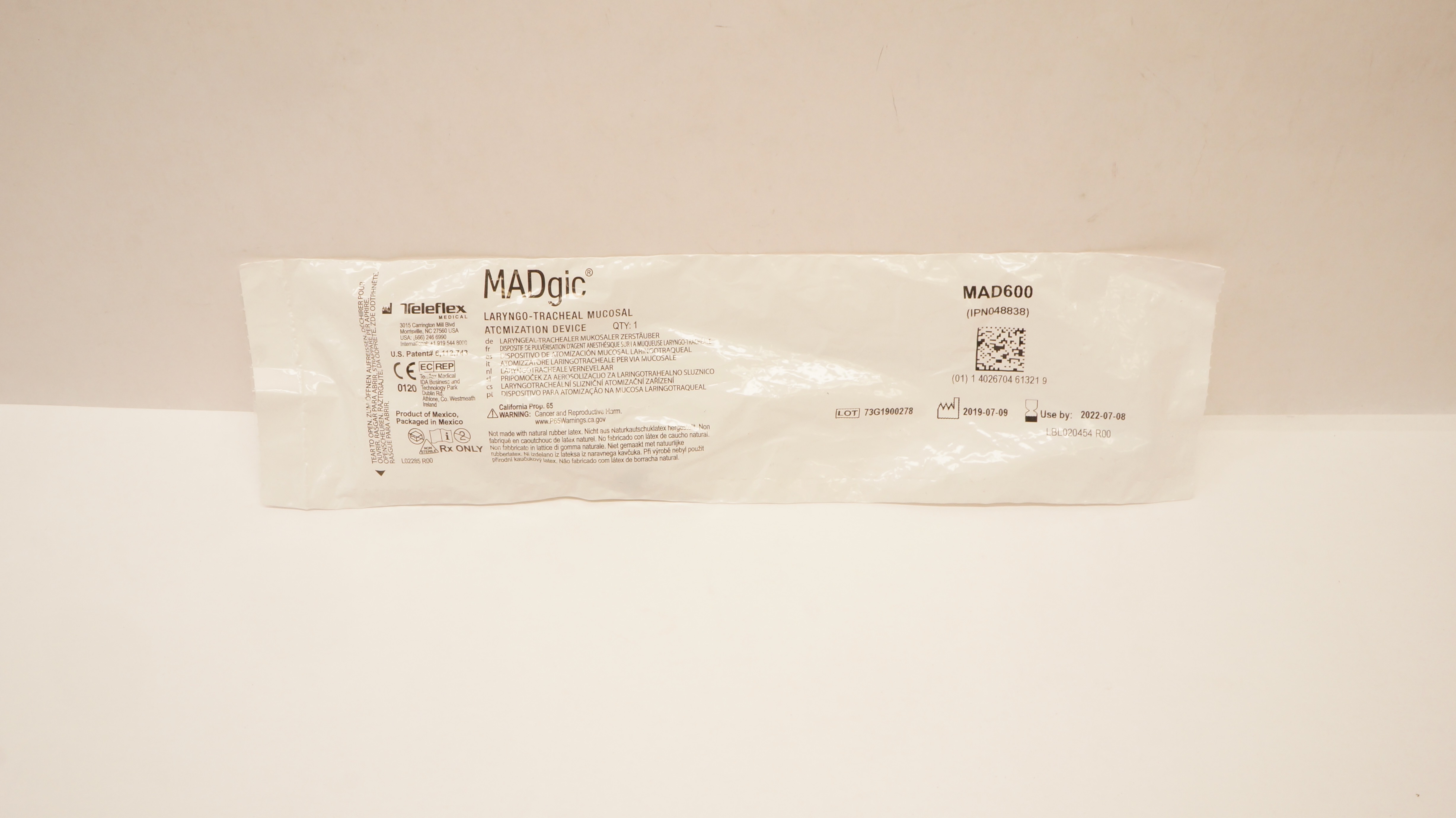 Teleflex MAD600 MADgic Laryngo-Tracheal Mucosal Atomization Device (x)