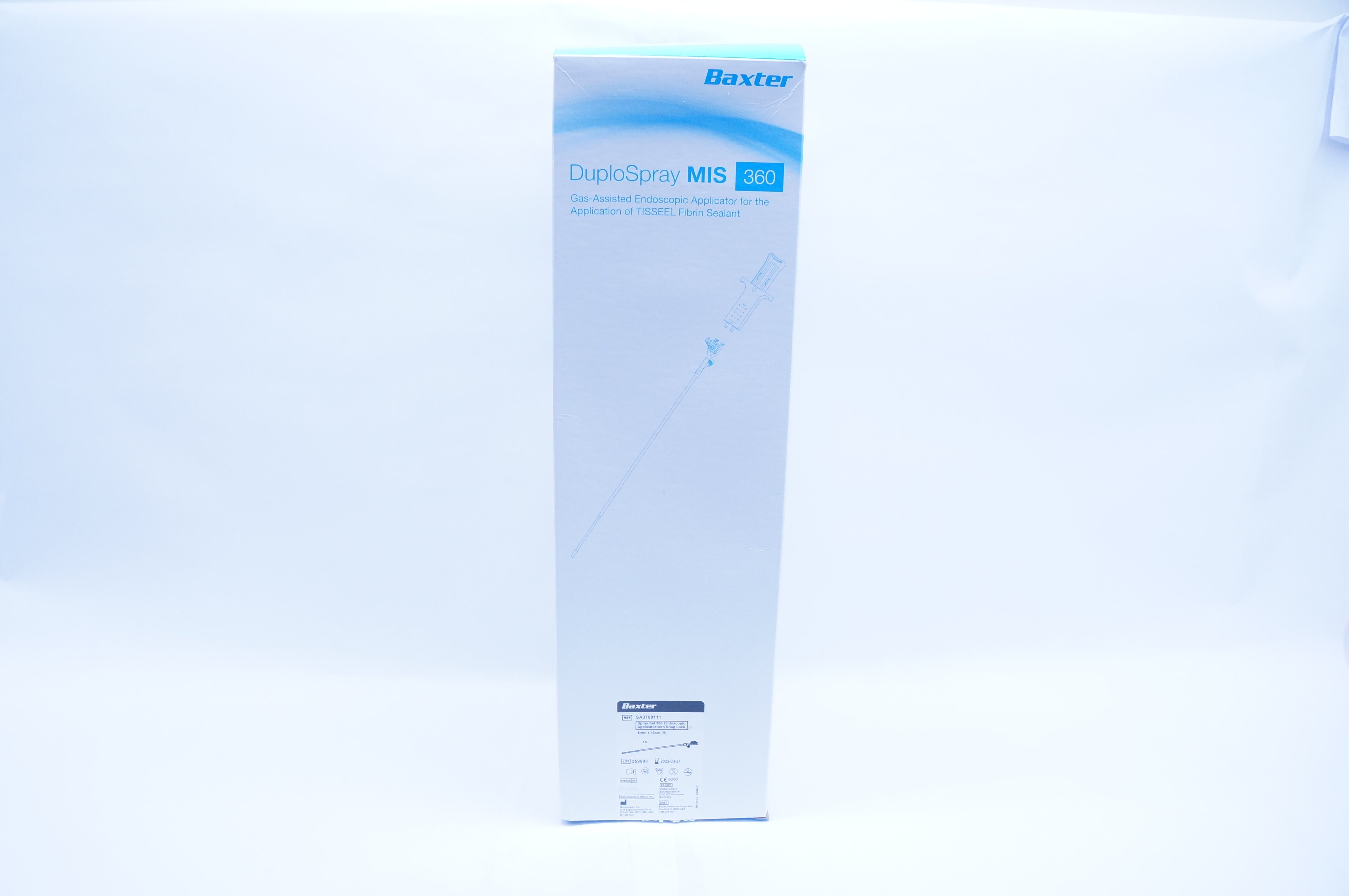 Baxter SA3768111 Spray Set 360 Endoscopic Applicator 5mm x 40cm - Box of 5