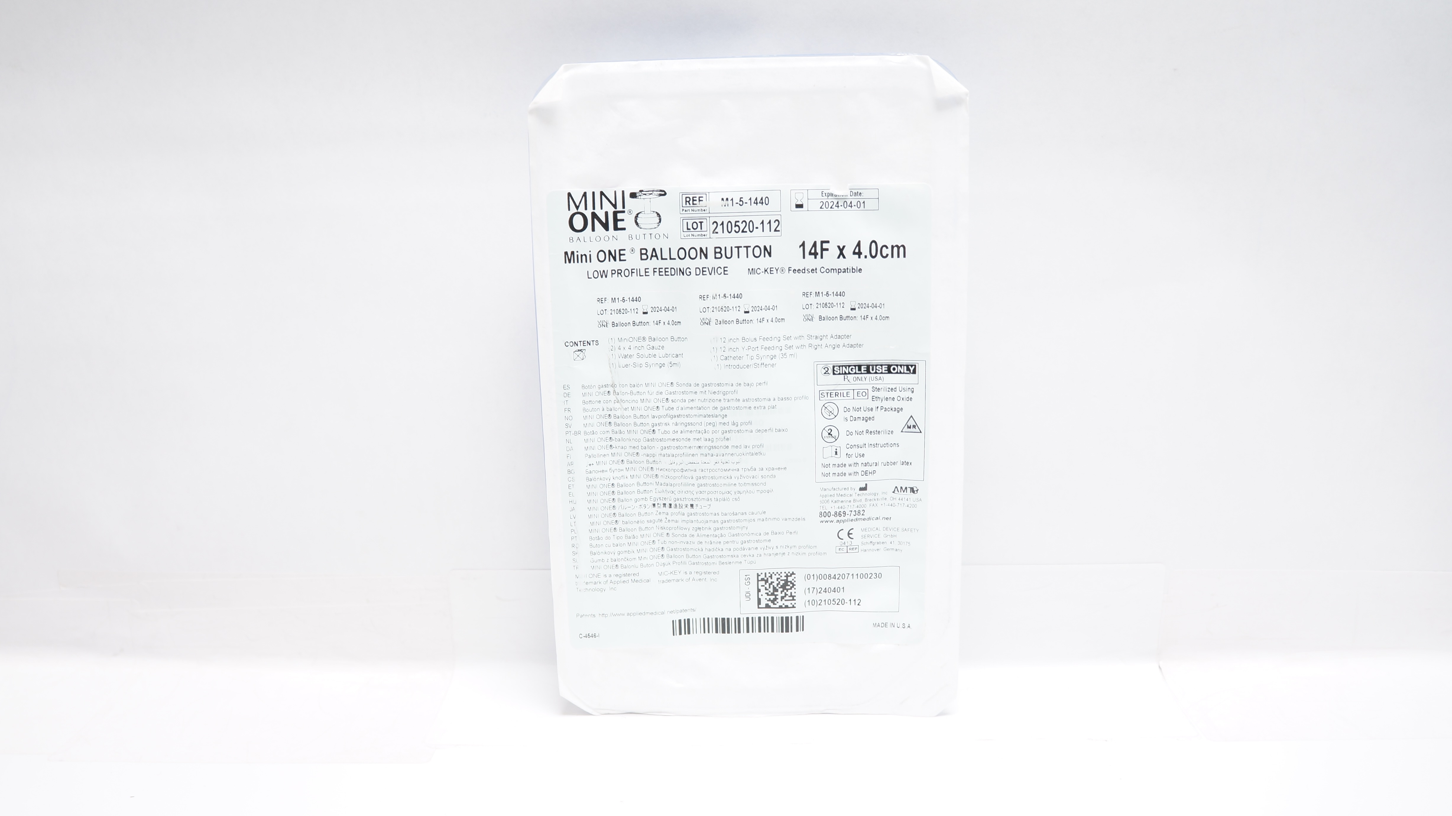 Applied Medical M1-5-1440 Mini-One Balloon Button 14F x 4.0cm