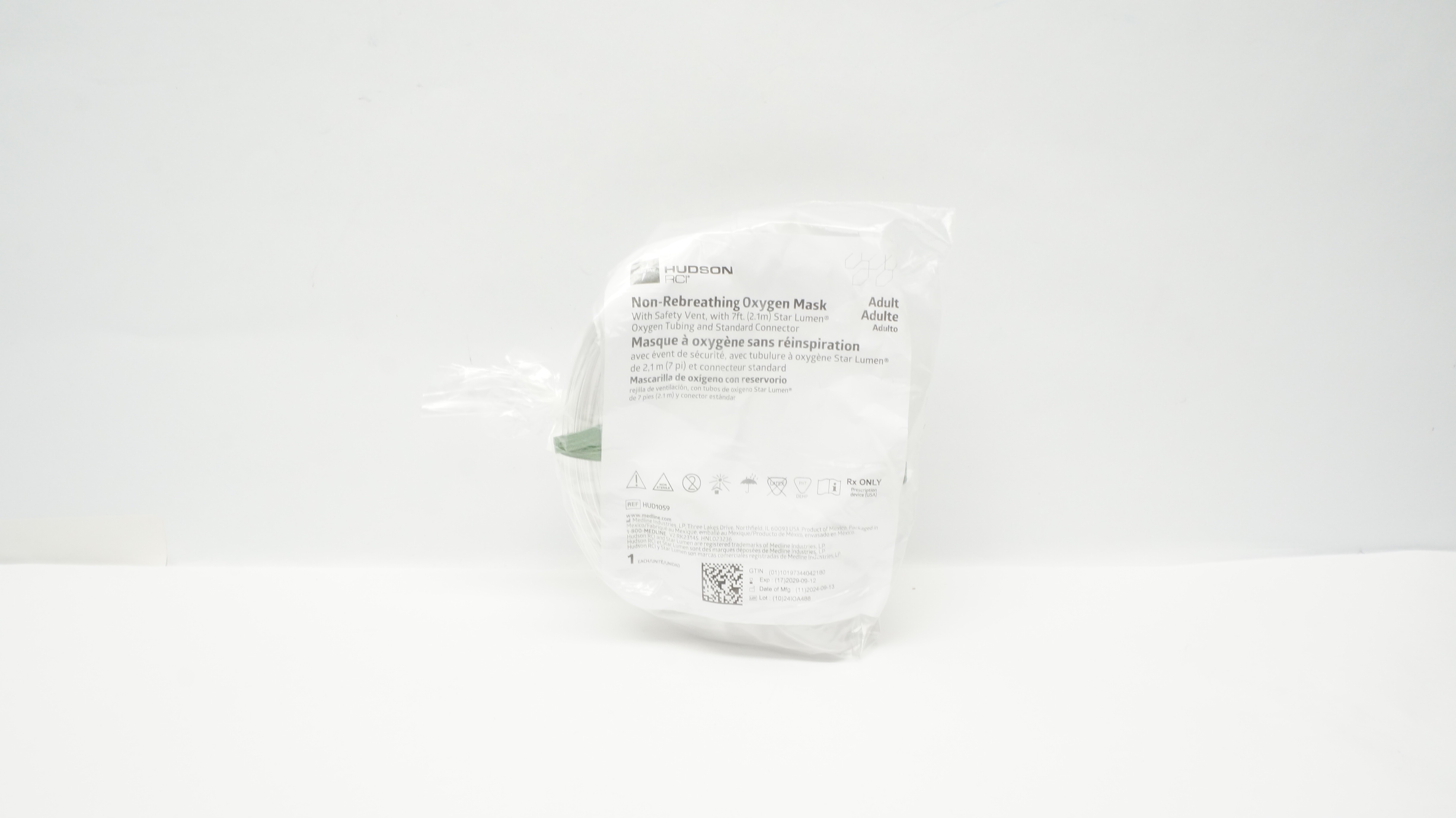 Hudson RCI HUD1059 Non-Rebreathing Oxygen Adult Mask