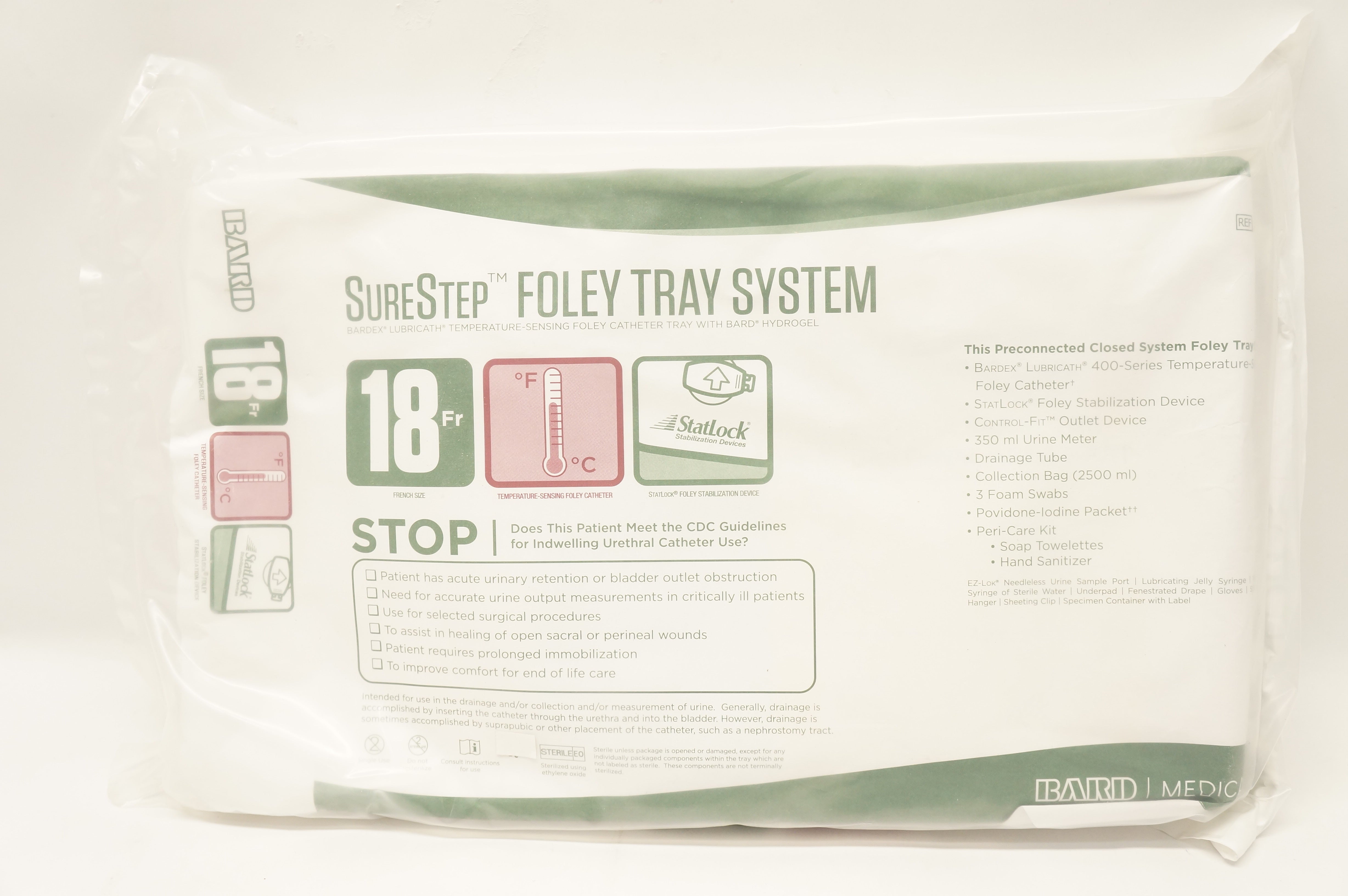 Bard A119418M SureStep Foley Tray System 18Fr