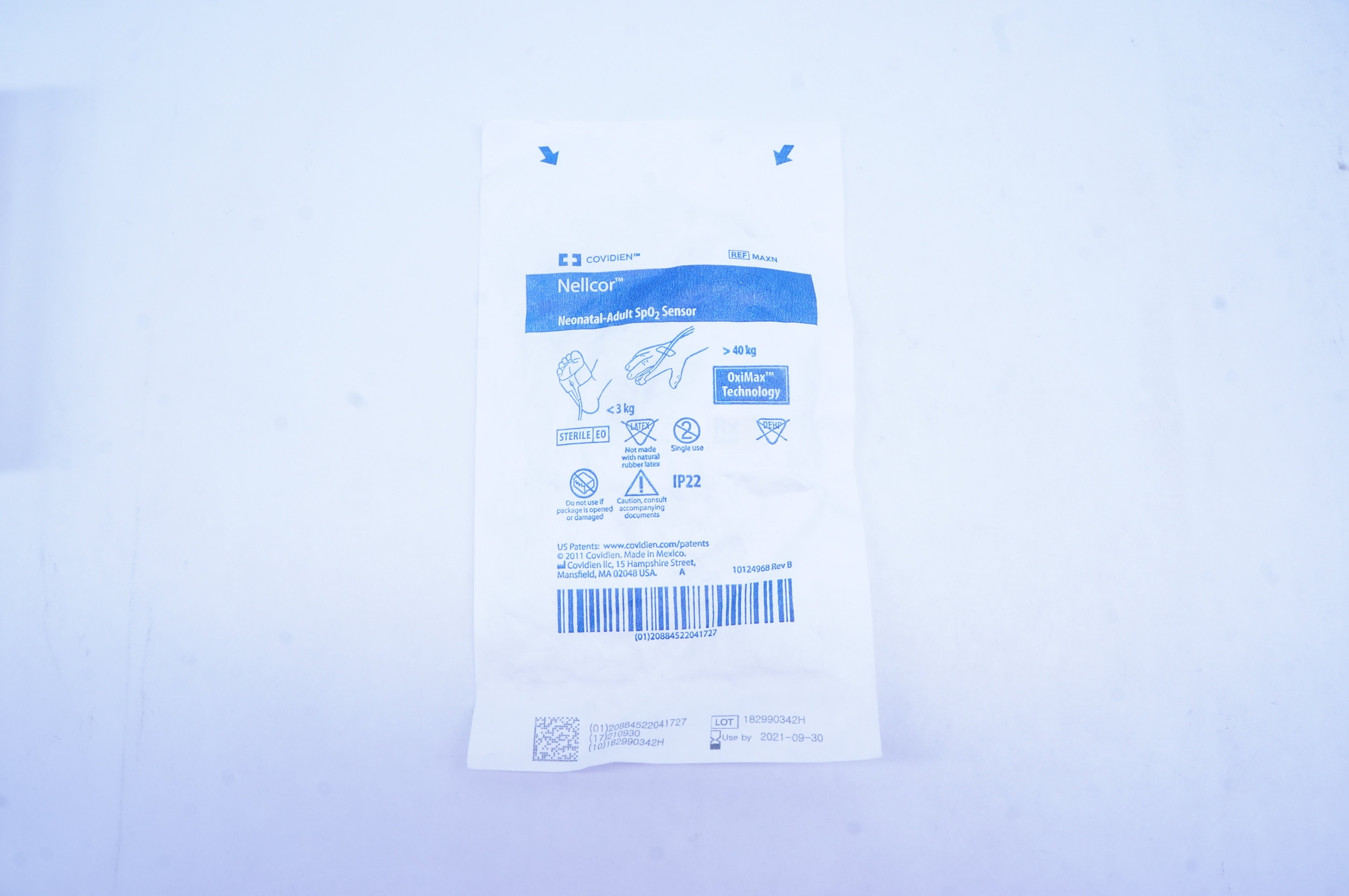 Covidien MAXN Nellcor Neonatal-Adult SpO2 Sensor <3kg >40kg (x)