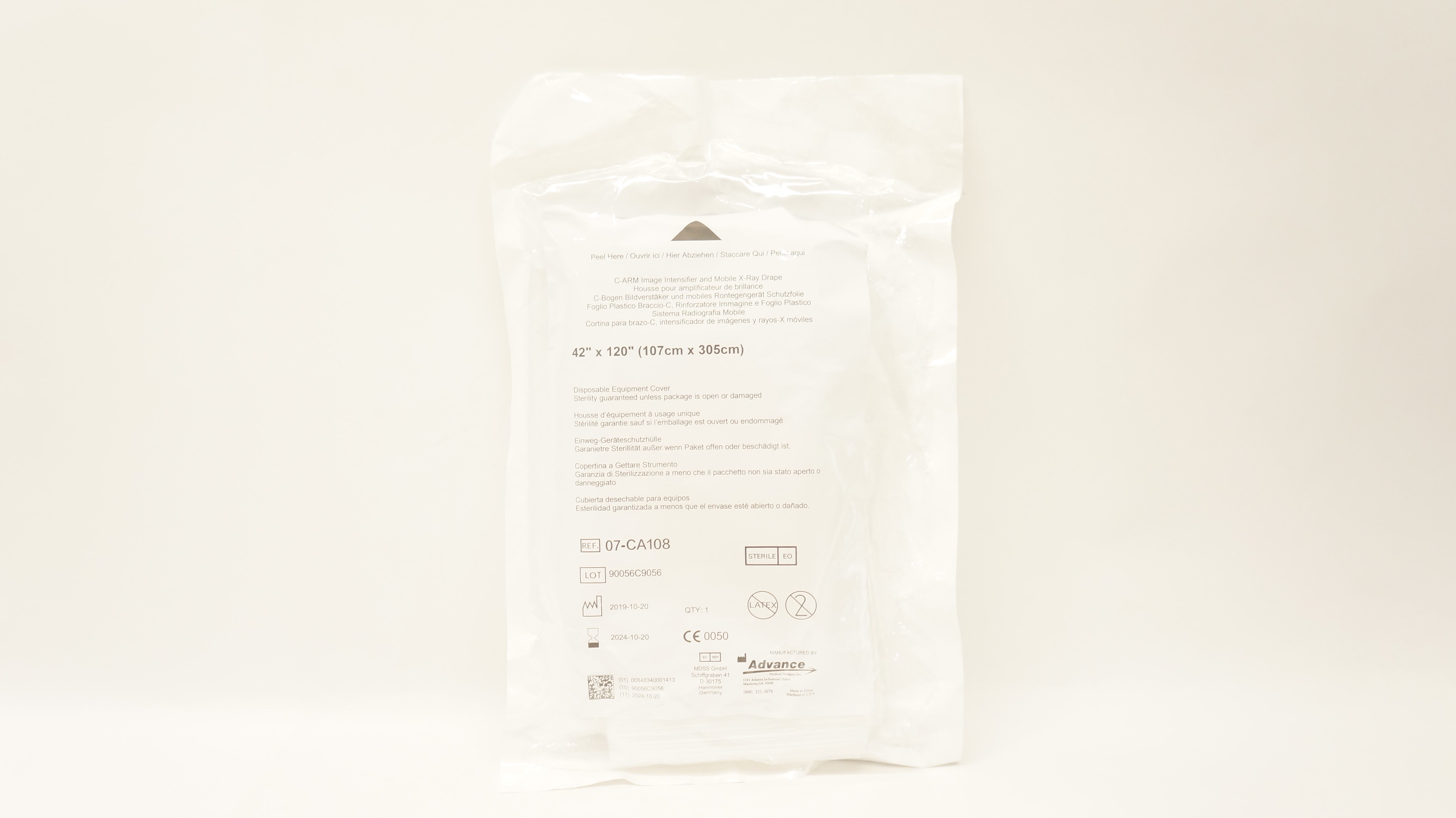 Advance 07-CA108 Disposable Equipment Cover 42inch x 120inch