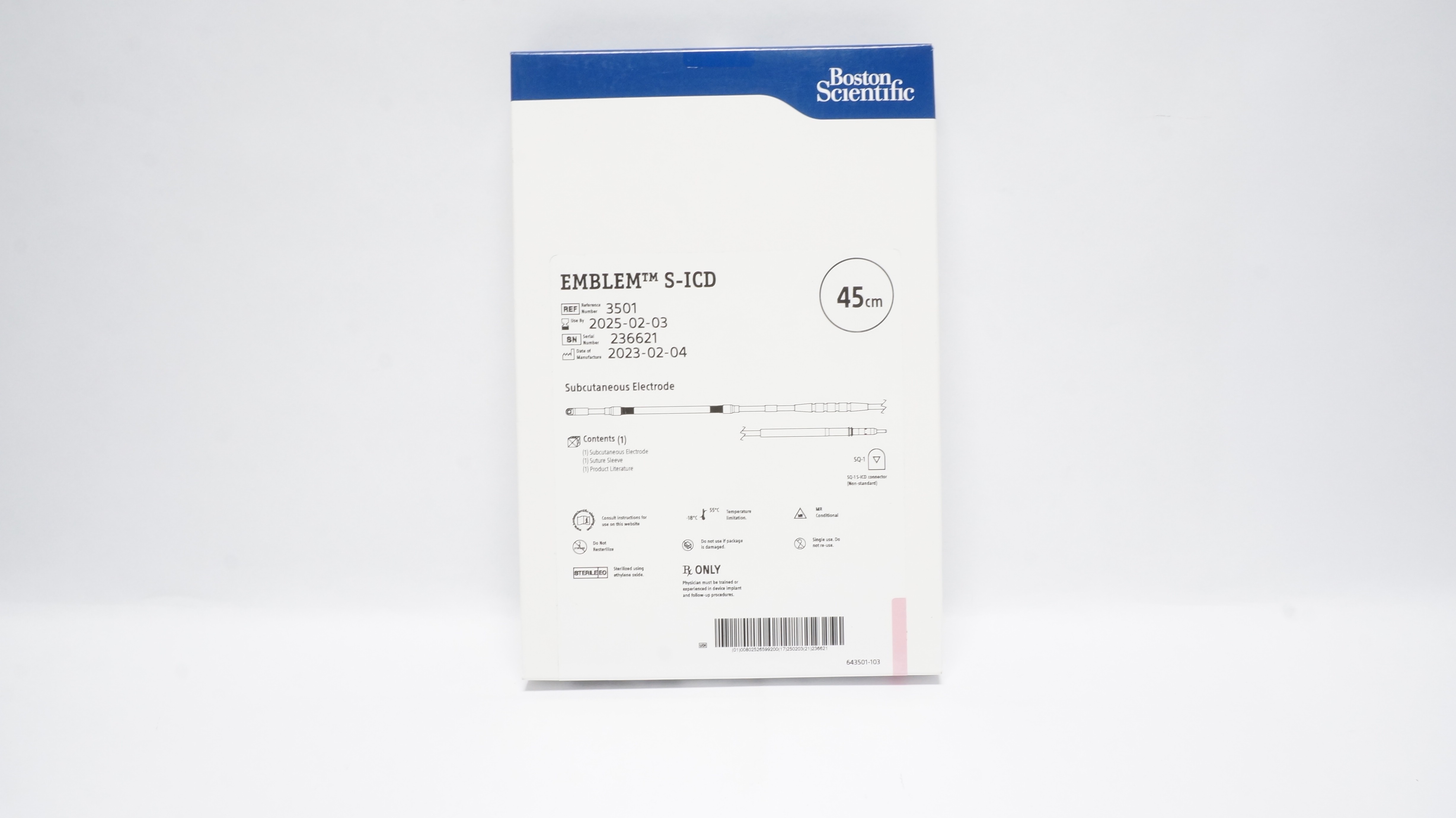 Boston Scientific 3501 Emblem S-ICD Subcutaneous Electrode 45cm (x)