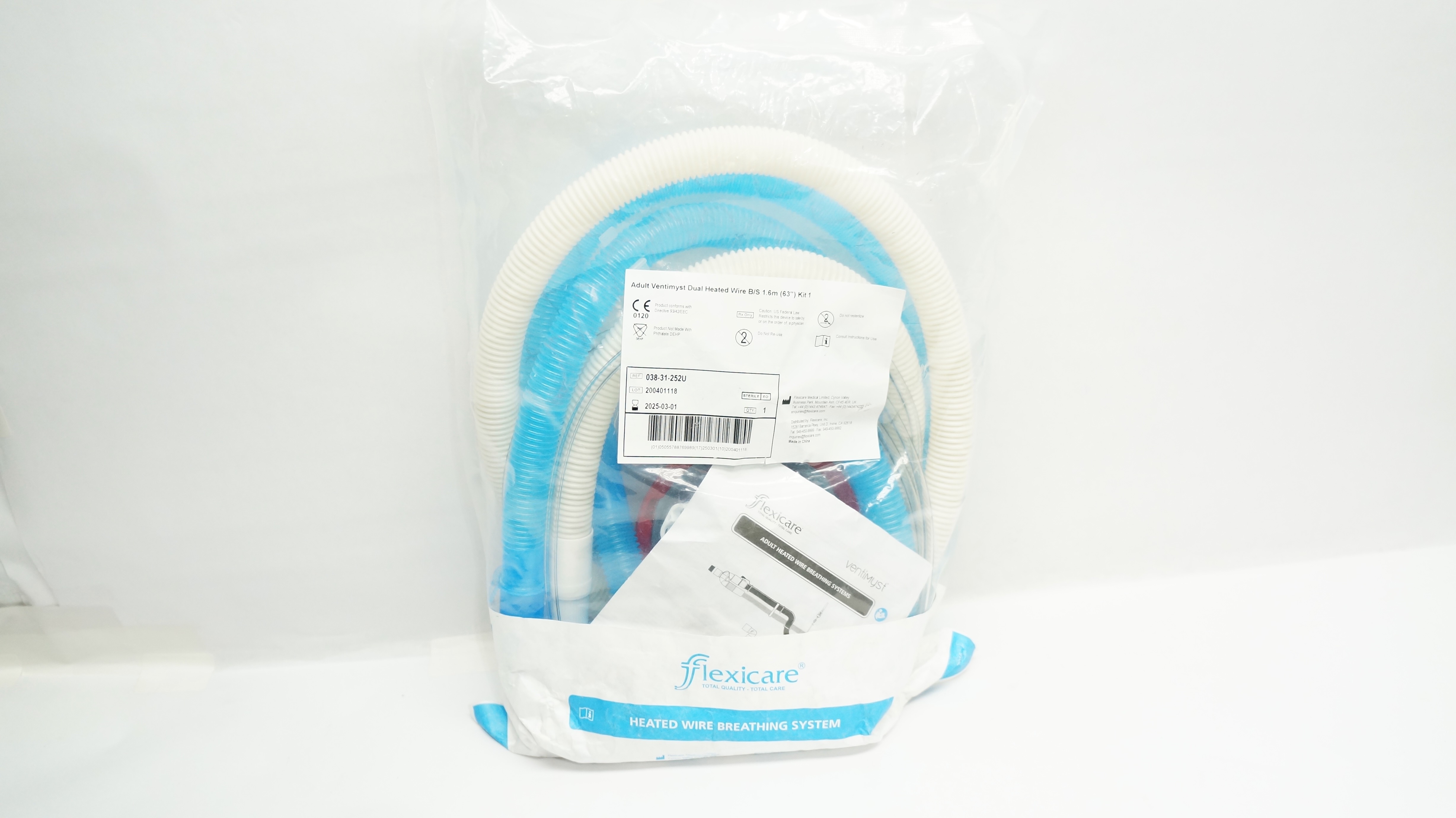 Flexicare Medical 038-31-252U Ault Ventimyst Dual Heated Wire B/S 63inch Kit 1