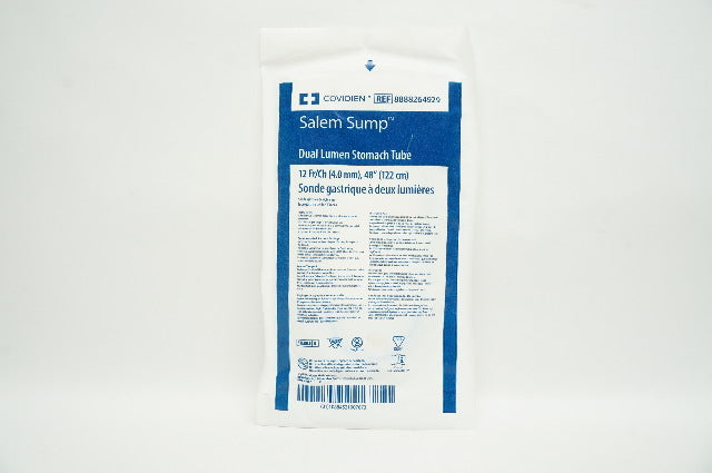 Covidien 8888264929 Salem Sump Dual Lumen Stomach Tube 12Fr/Ch x 48 inch