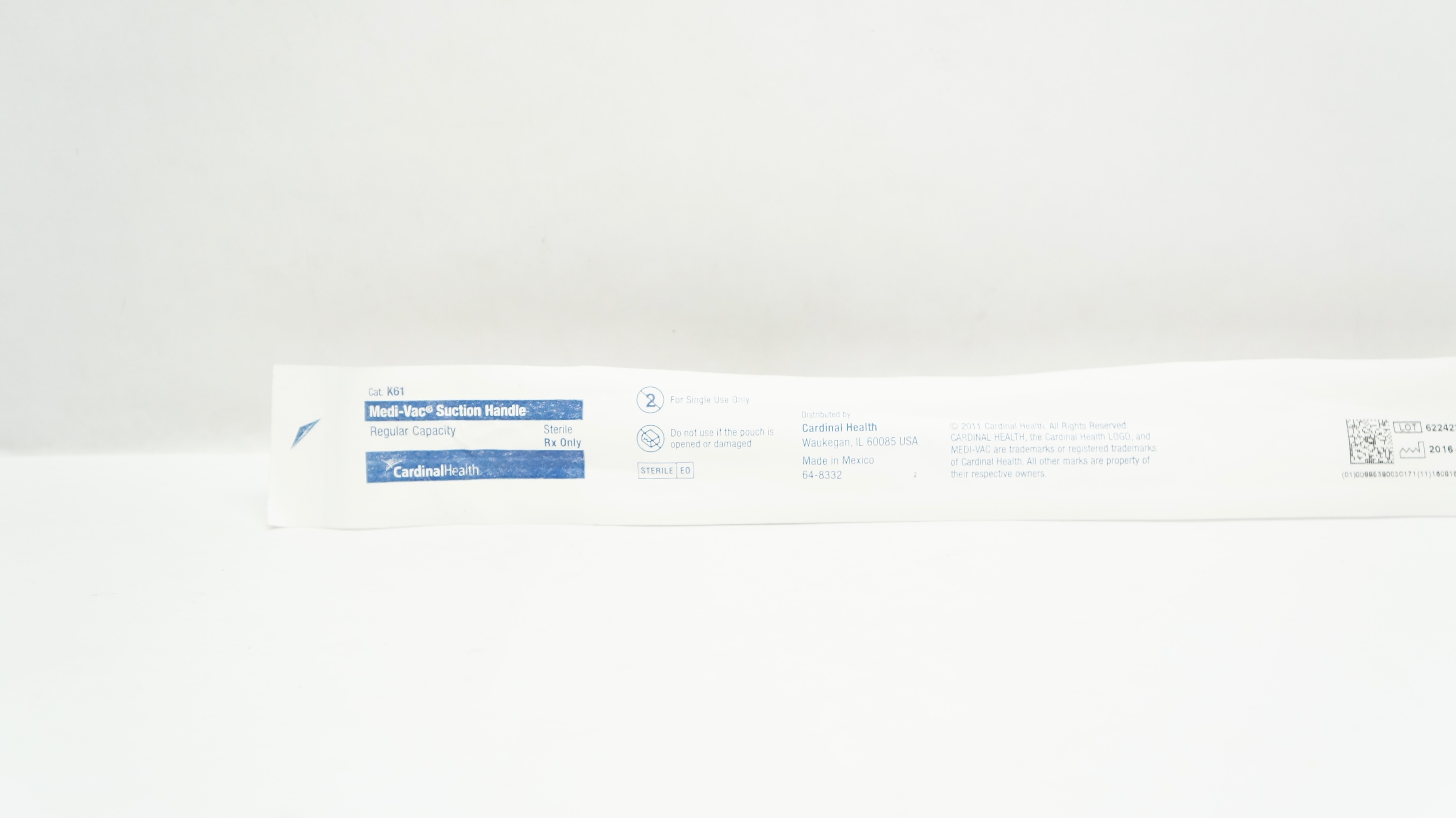 Cardinal Health K61 Medi-Vac Suction Handle Regular Capacity